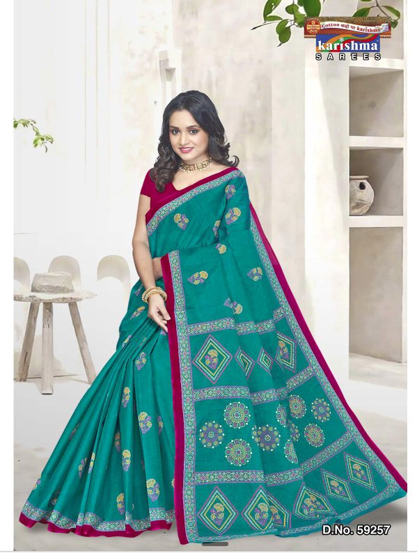 Blue Madhushree Delicate Print Mulmul Saree