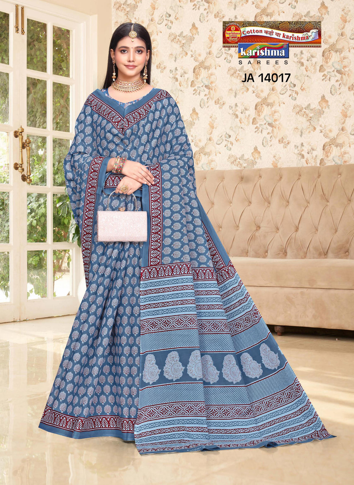 Paisley Scallop Panel Malai Saree