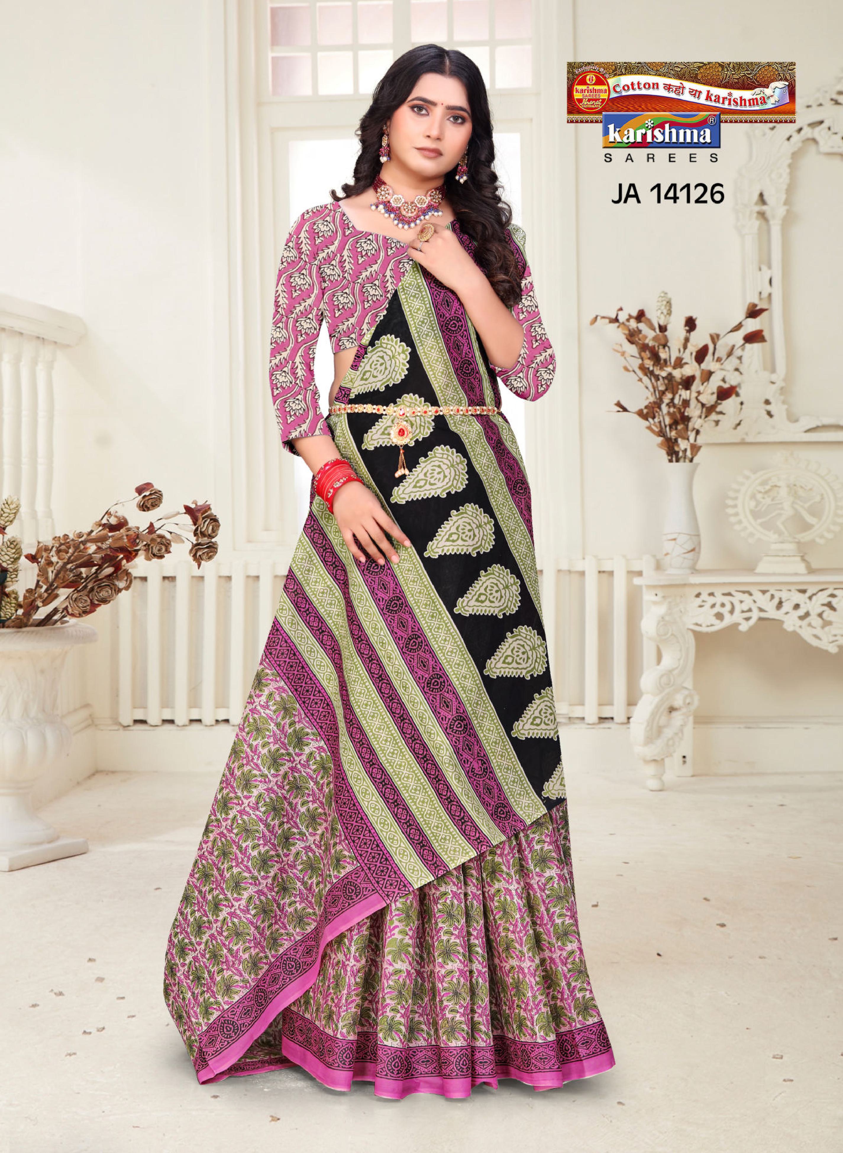 Pink Pure Cotton Malai (Soft) Saree With Beautifull Floral Print And Elegant Look