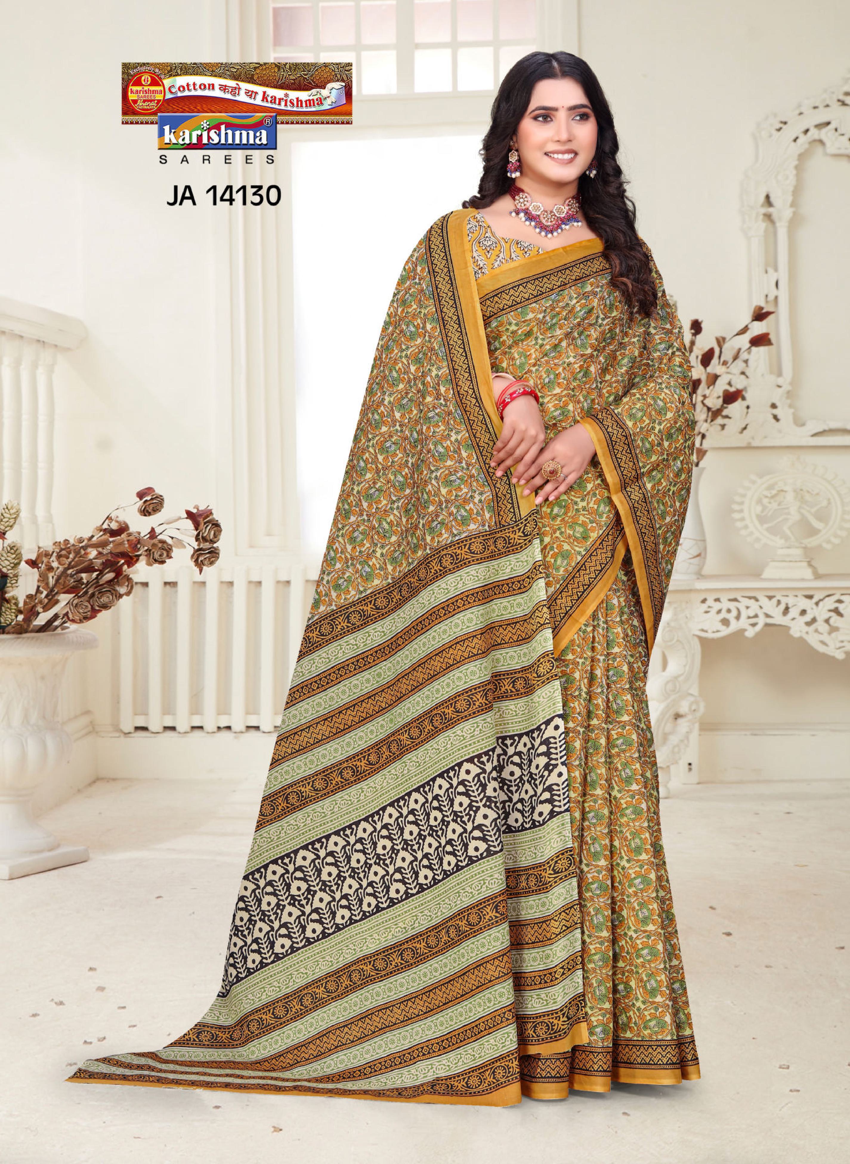 Yellow Pure Cotton Malai (Soft) Saree With Beautifull Floral Print And Elegant Look