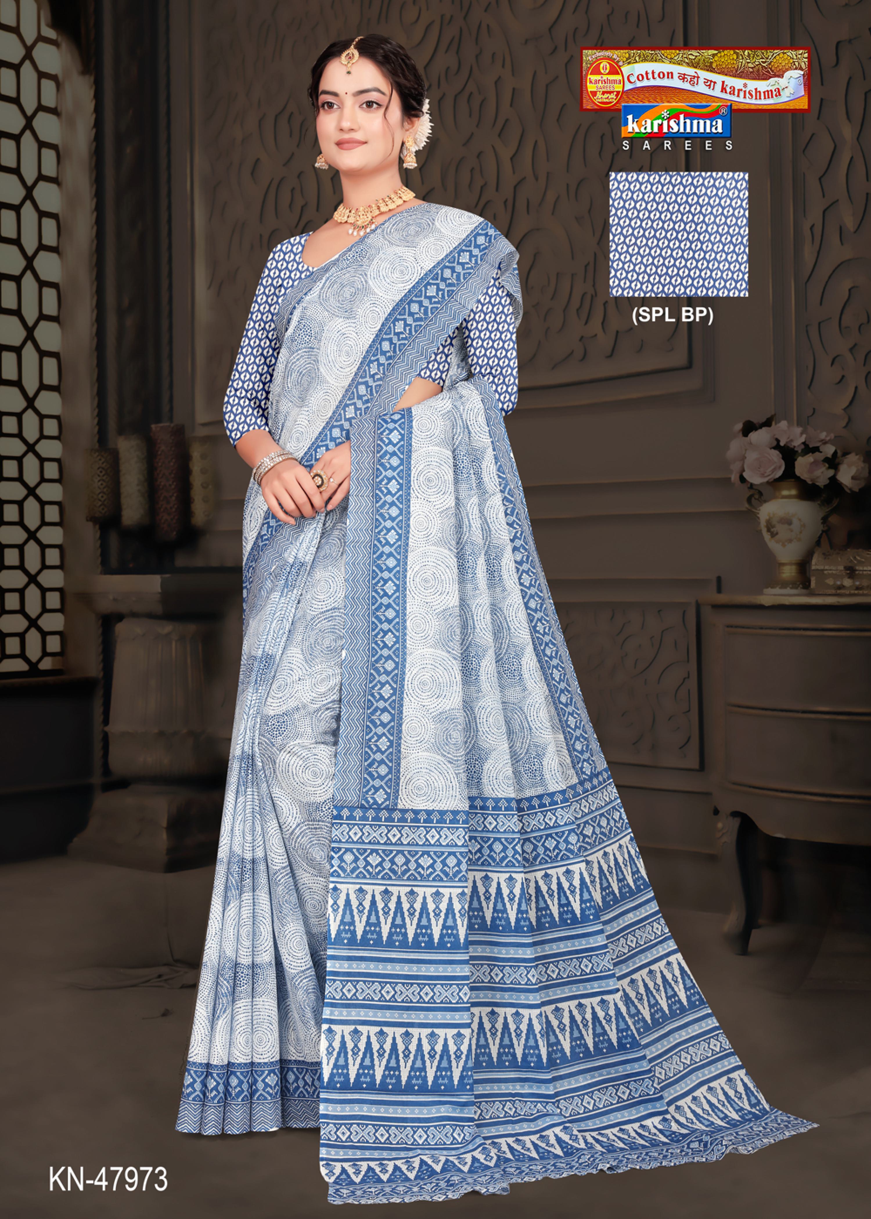 Feather Chevron Border Malai Saree