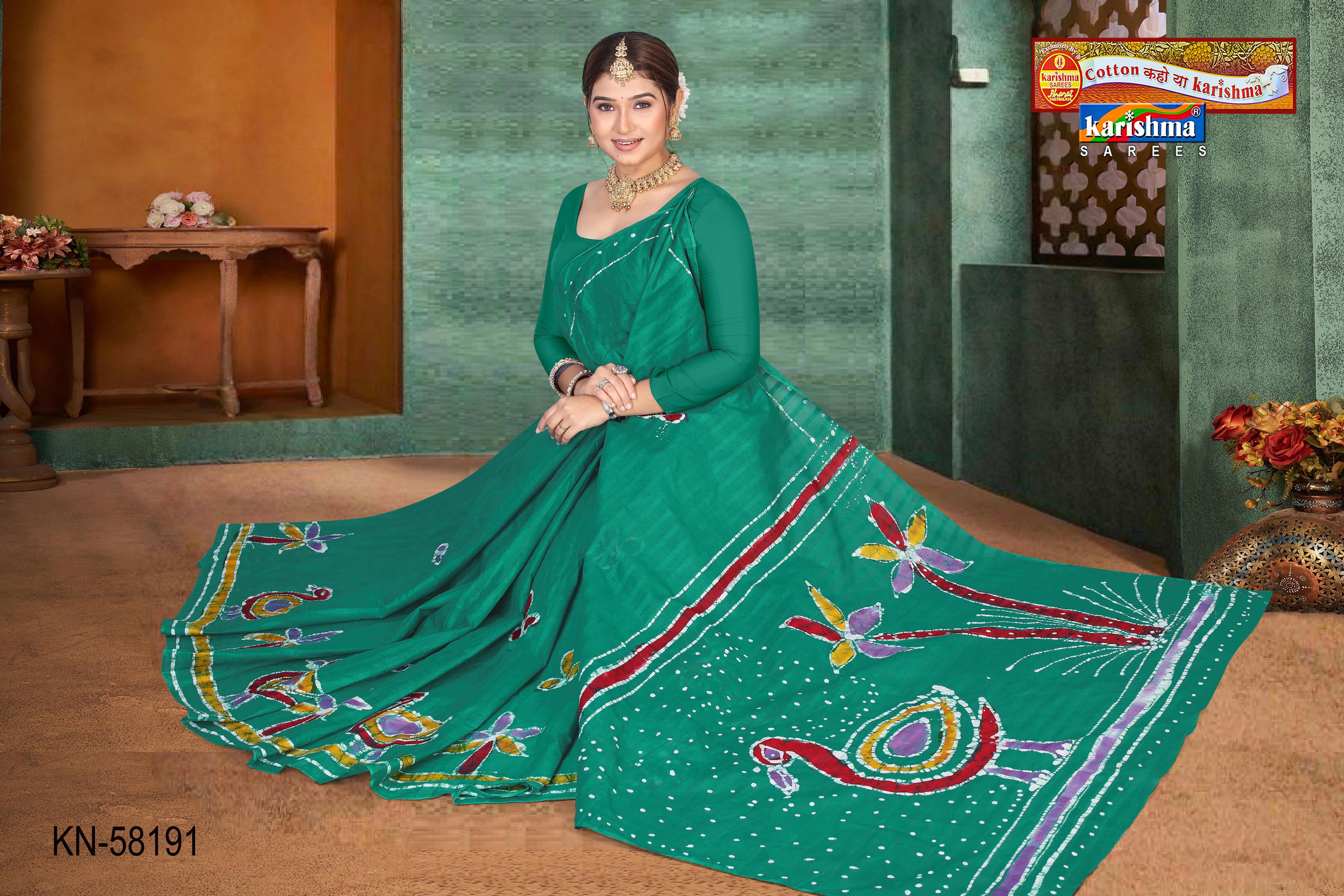 Peacock Spray Pallu Mulmul Saree