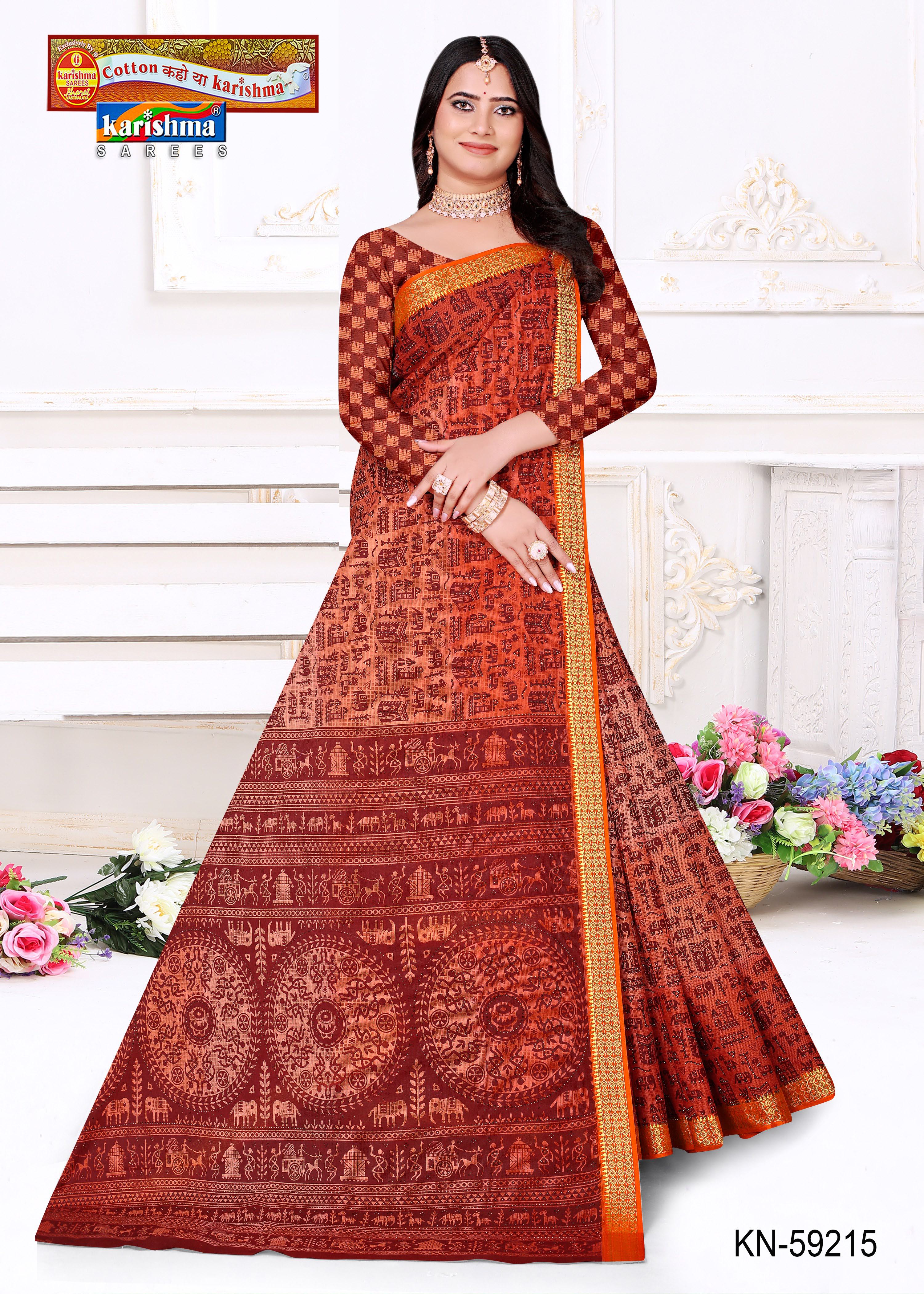 Warli Medallion Border Mulmul Saree