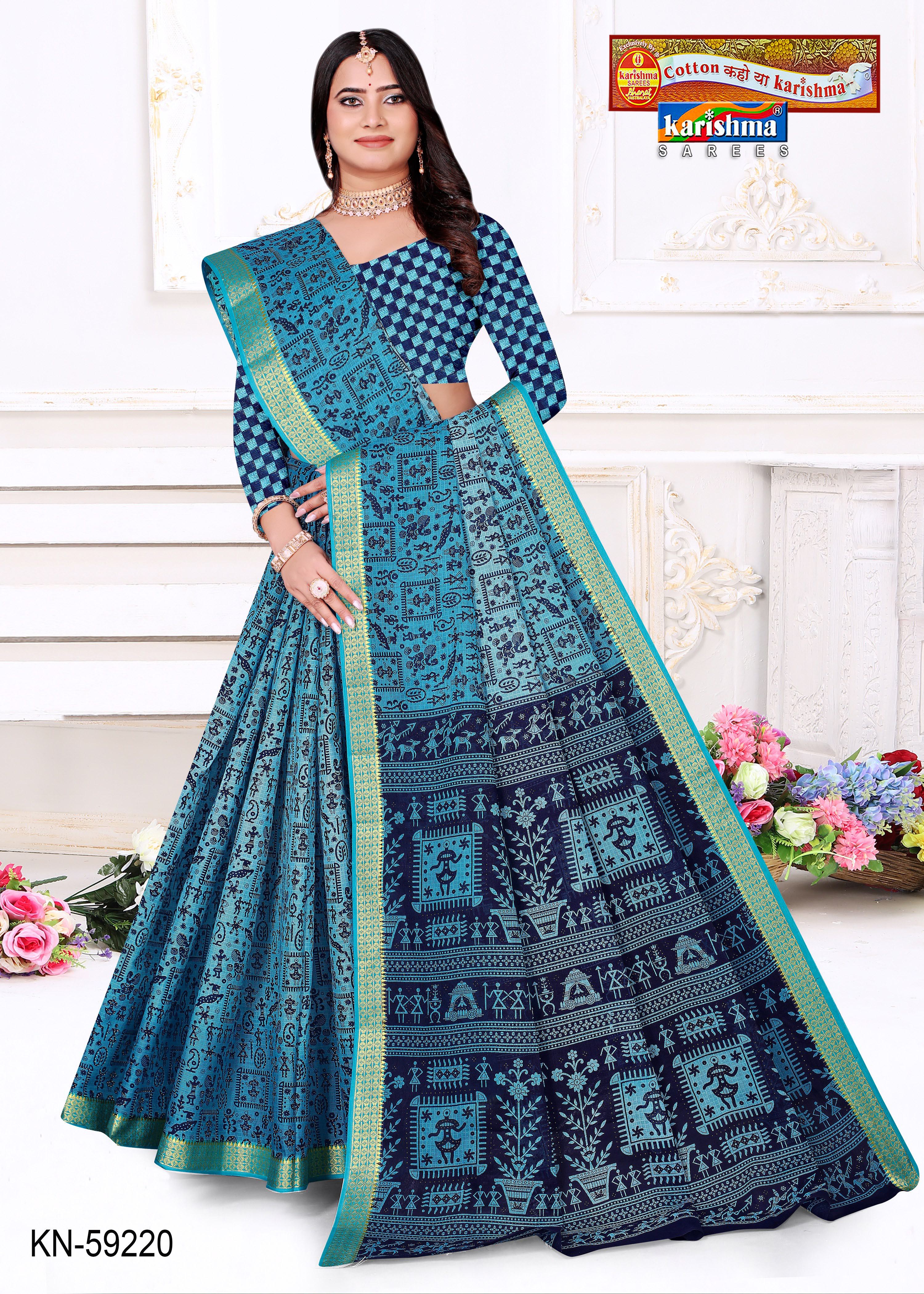 Warli Diamond Border Mulmul Saree