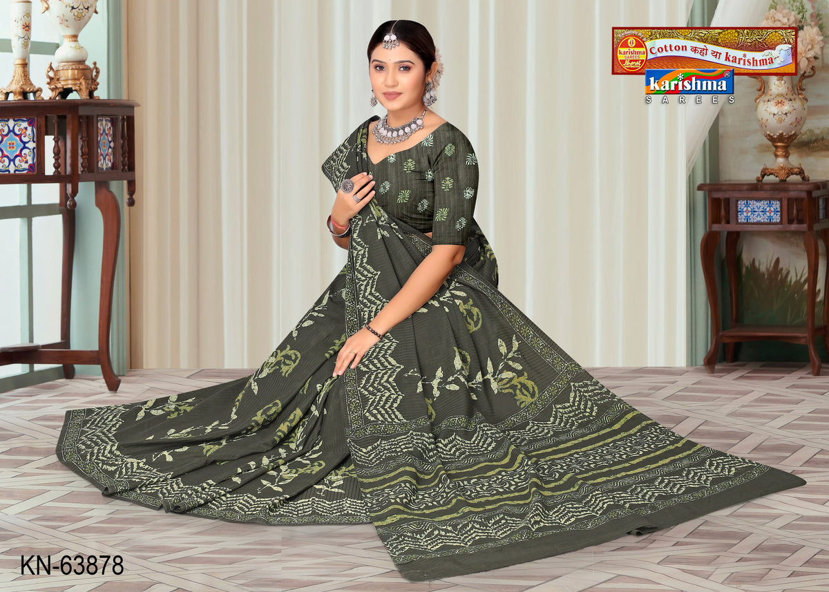 Paisley Chevron Border Malai Saree