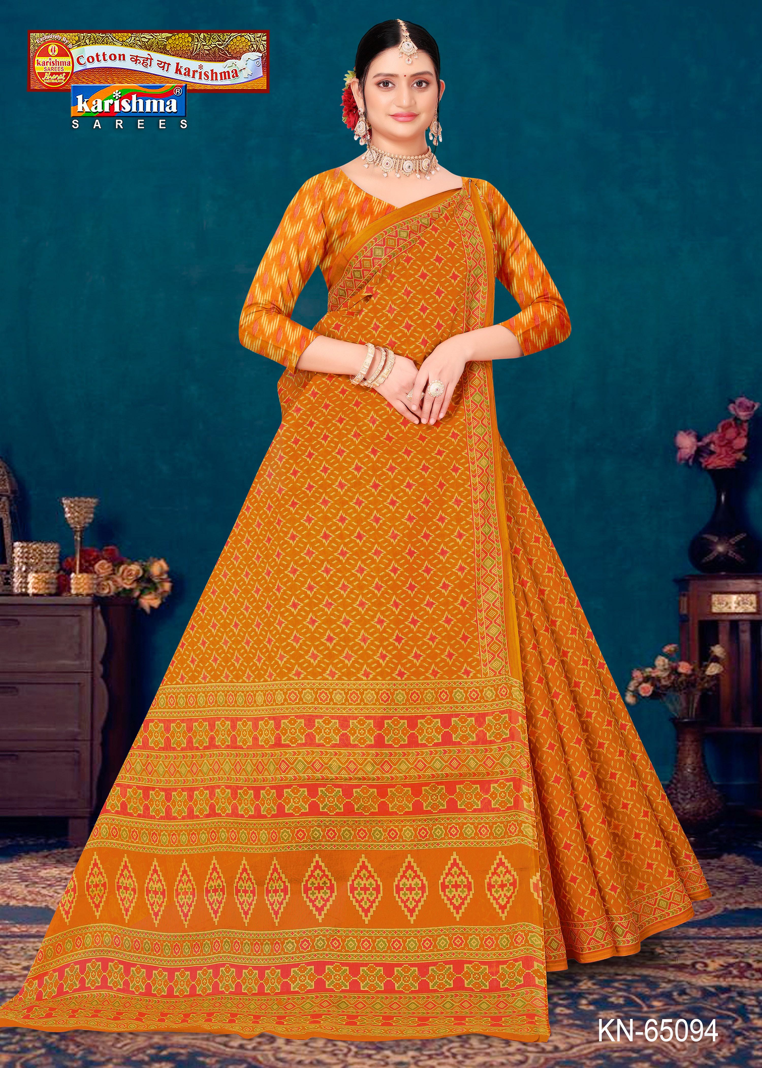 Diamond Cluster Panel Mulmul Saree