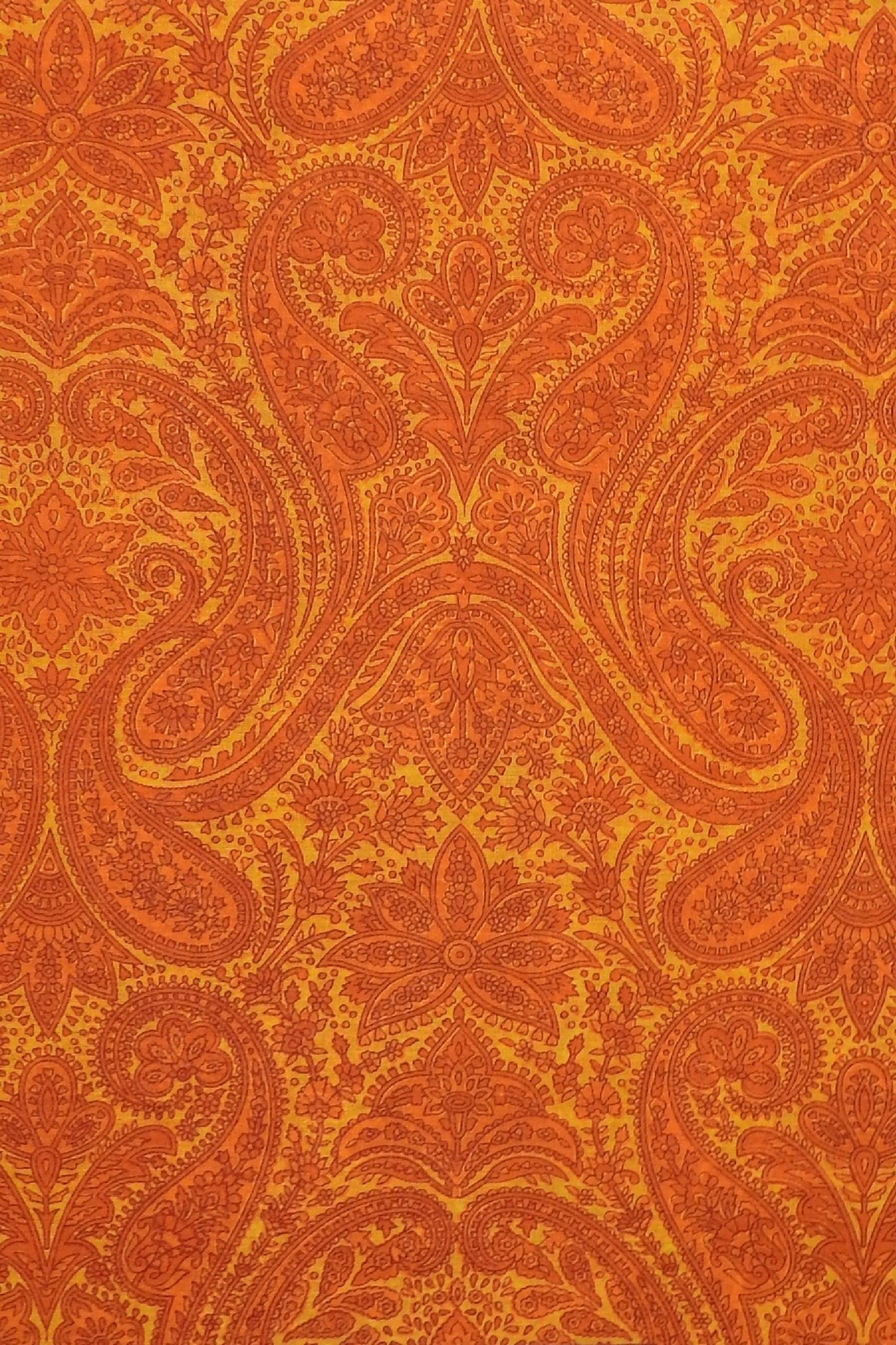 Orange colour Paisely Printed Bentex Zari Border Pure Mulmul Cotton Saree - Shop Karishma