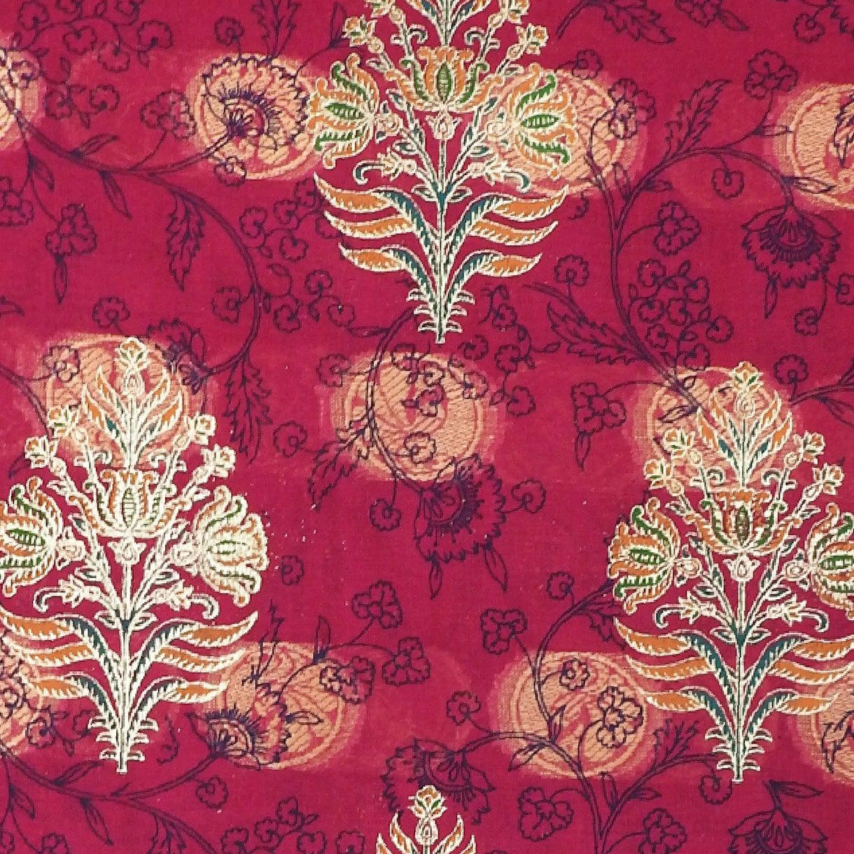 Pink Gold Banarasi Jacquard Design Style Printed Pure Cotton Saree - Shop Karishma