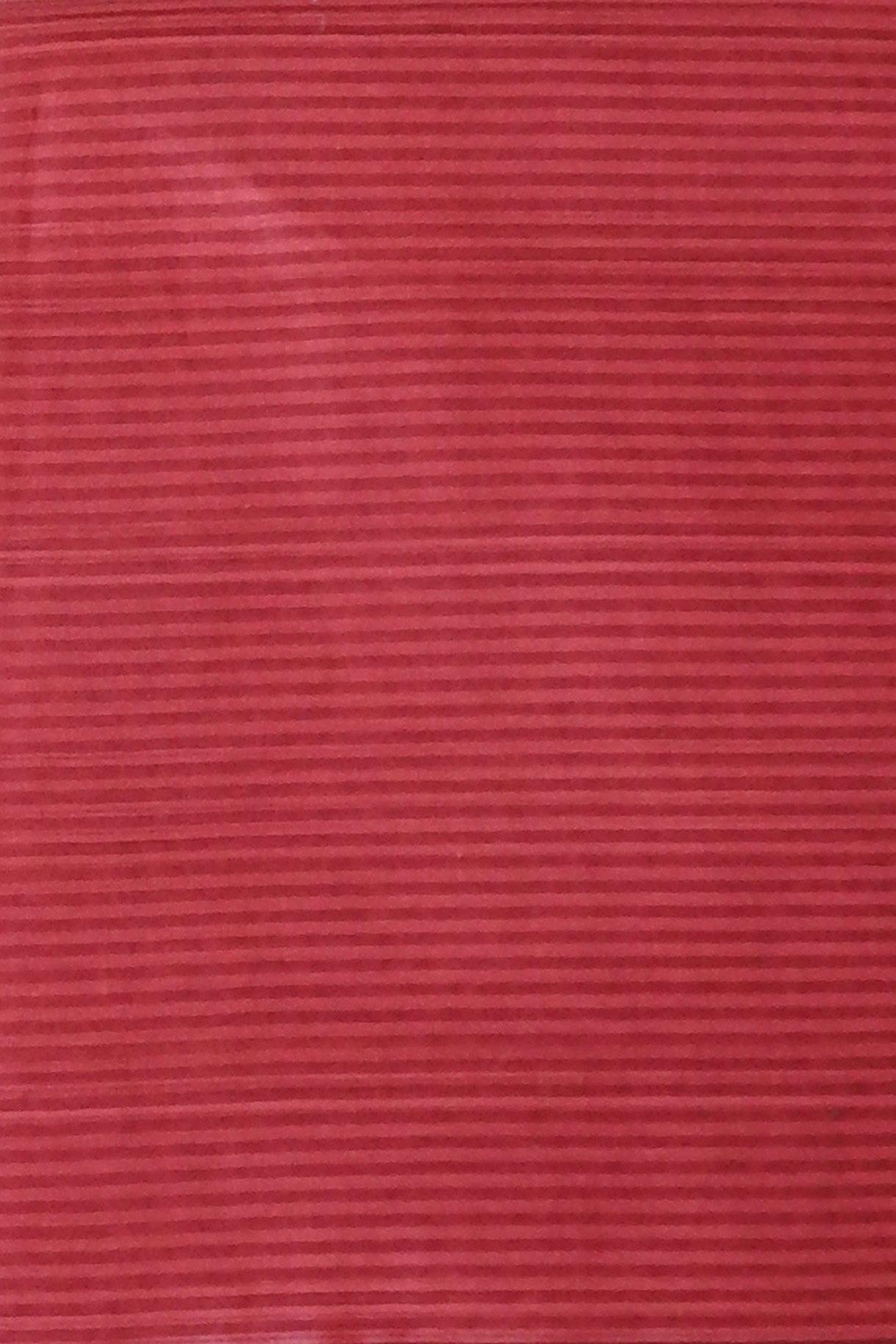 Red Traditional Ethnic Designs Printed Pure Mulmul Cotton Zari Border Saree - Shop Karishma
