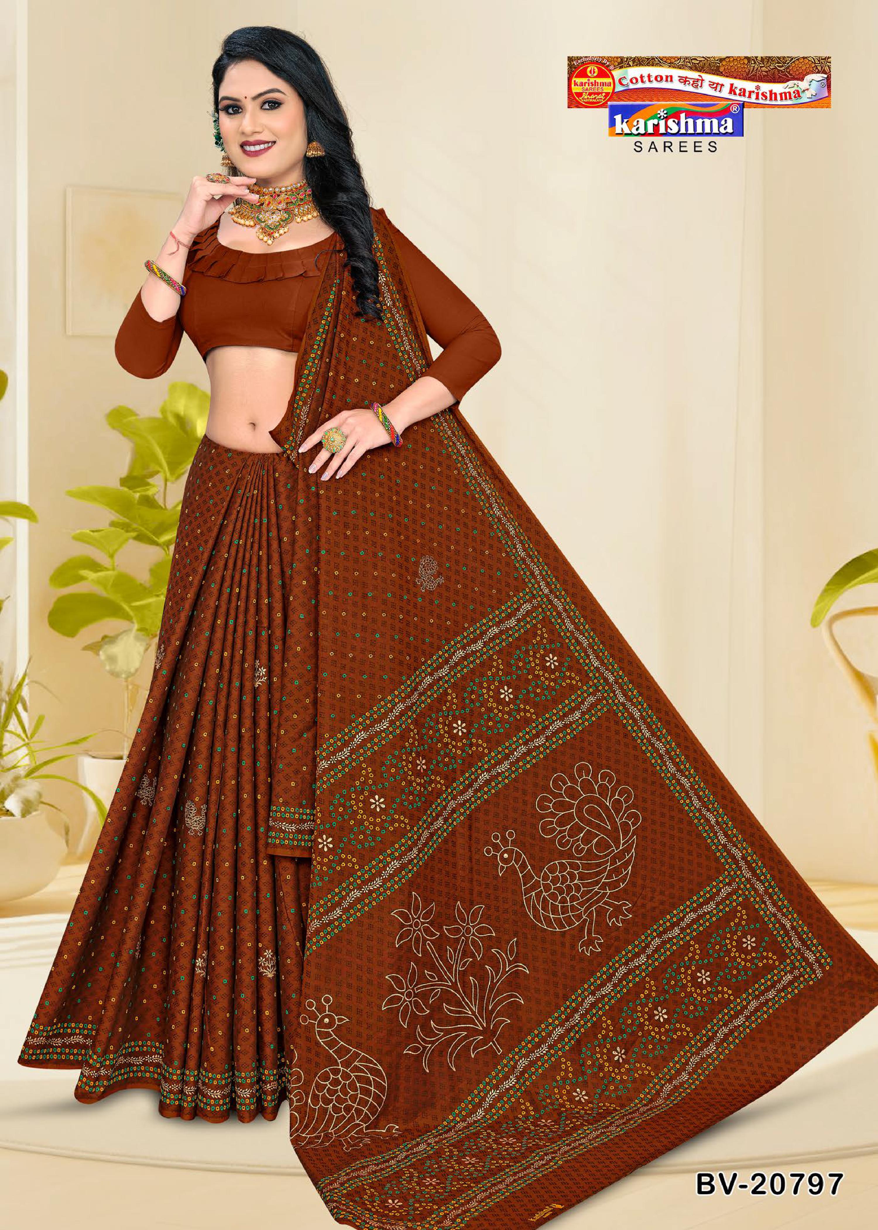 Brown Pure Cotton Muslin (Soft) Saree With Vibrant Silver Woven Zari And Floral Print