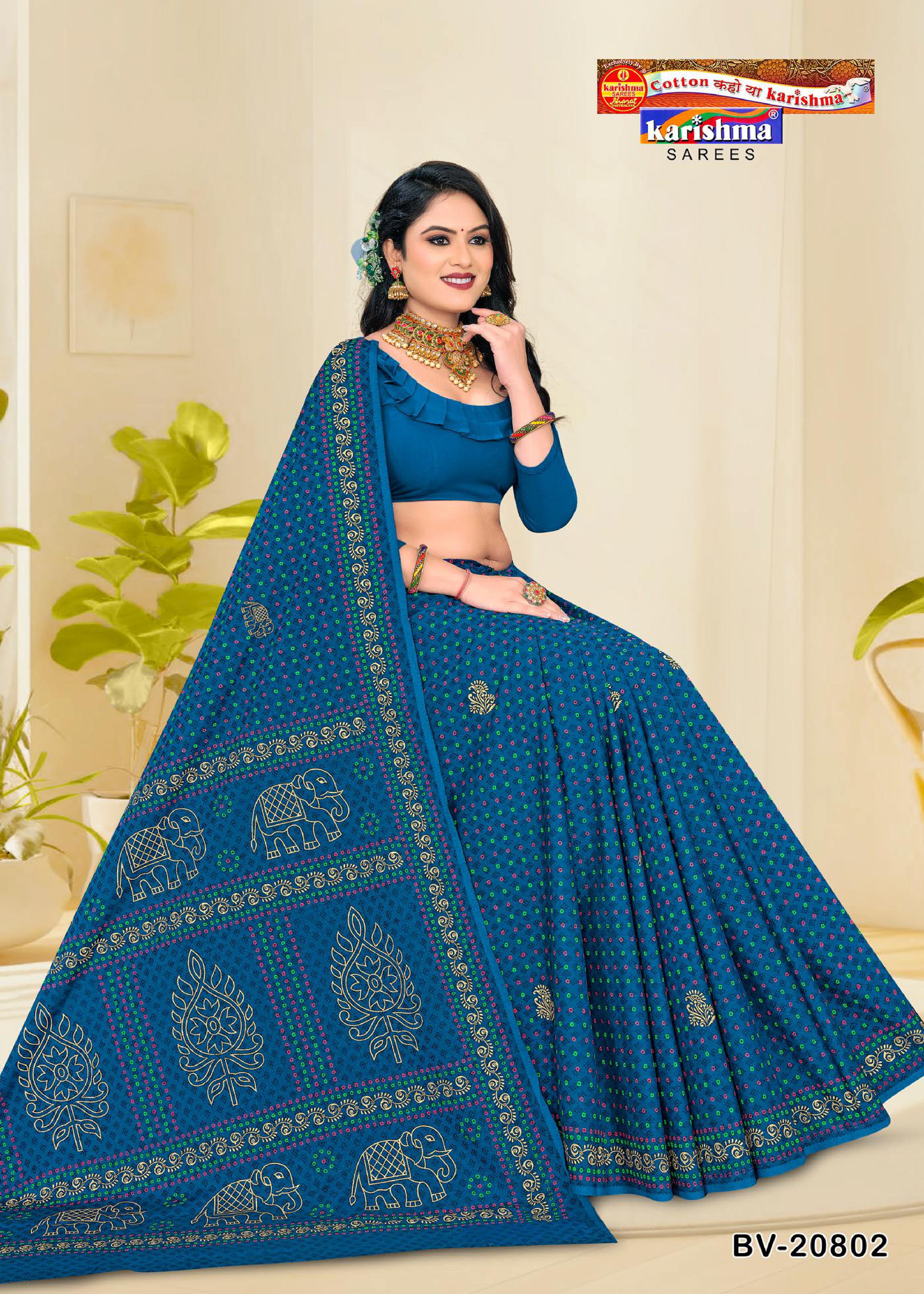 Blue Pure Cotton Muslin (Soft) Saree With Vibrant Silver Woven Zari And Floral Print