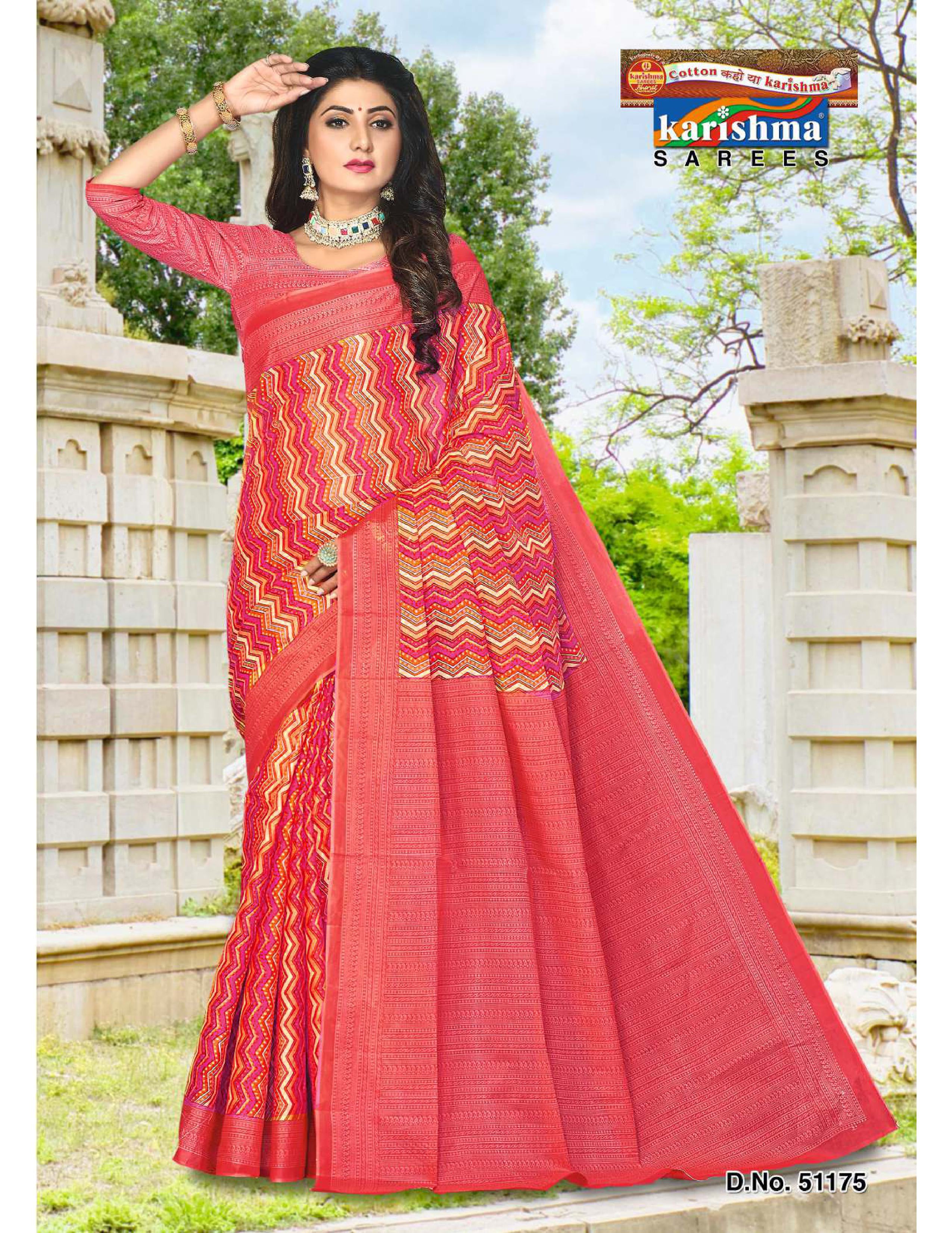 Peach Designer Printed Everyday Wear Pure Mulmul Cotton Saree