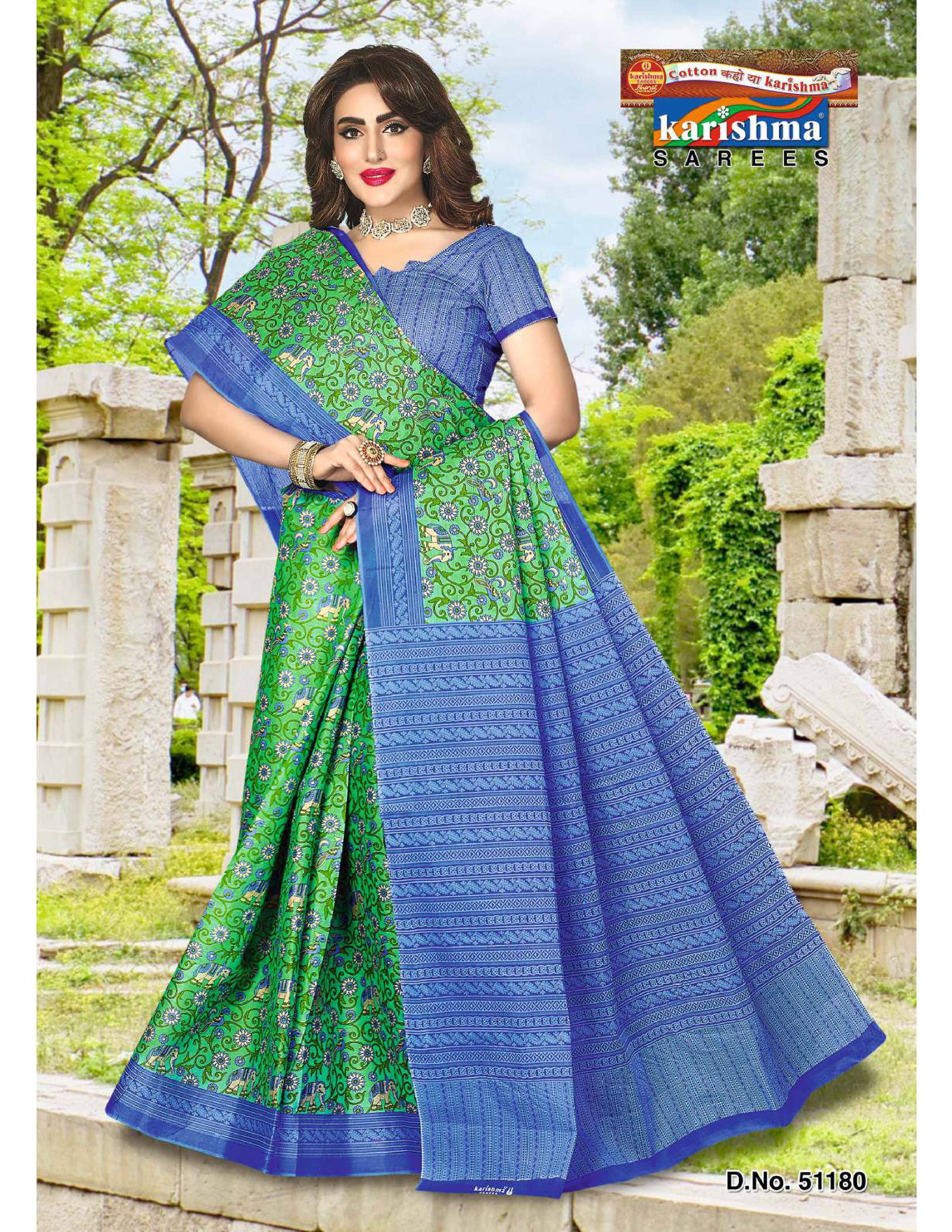 Olive Designer Printed Everyday Wear Pure Mulmul Cotton Saree