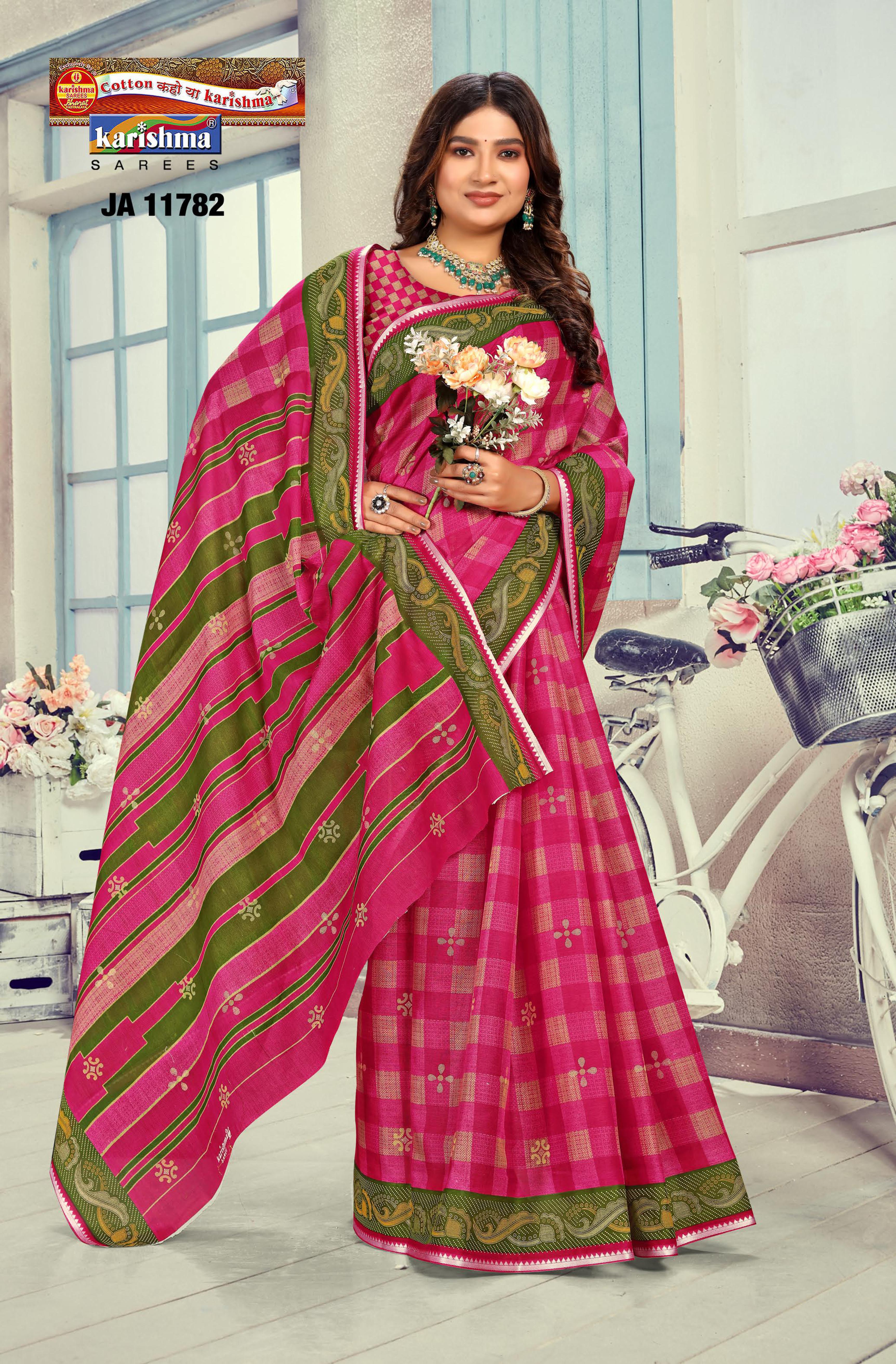 Pink Pure Cotton (Soft) Muslin Saree With Animal Figure Print