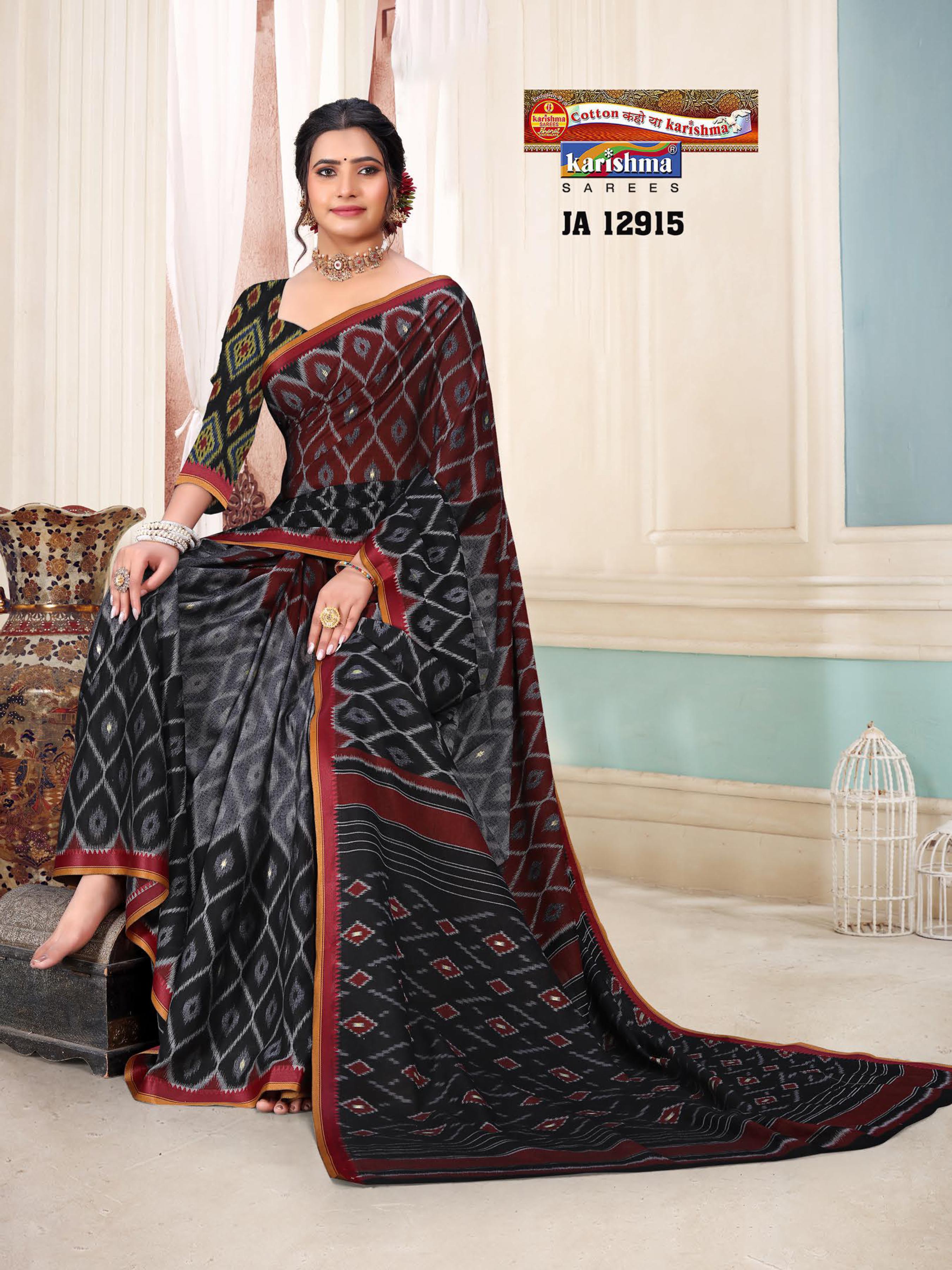 Black Grey Pure Cotton Muslin (Soft) Saree With Beautiful And Elegant Modern Design