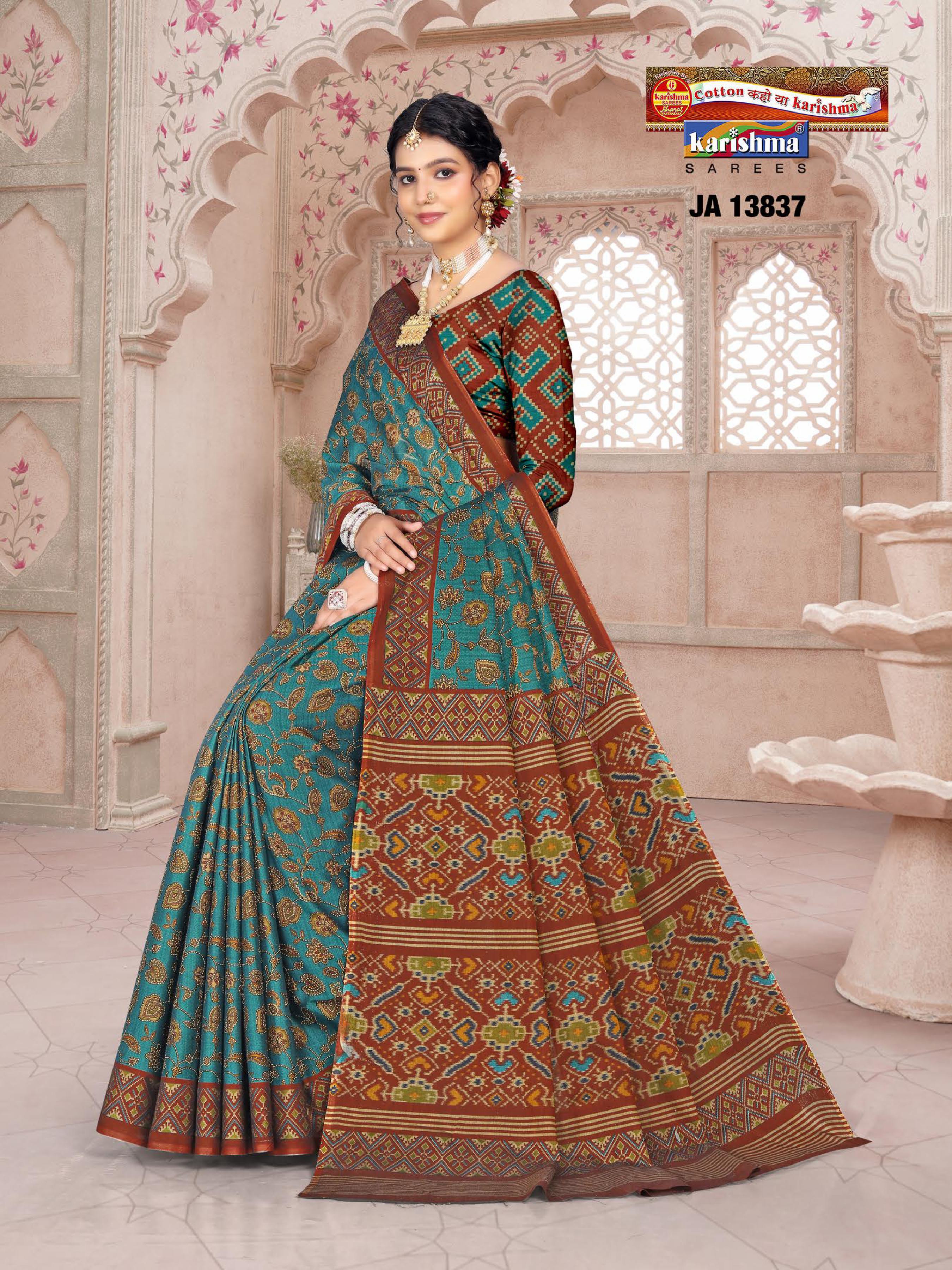 Green Pure Cotton Muslin (Soft) Saree With Beautiful Paisely And Floral Design