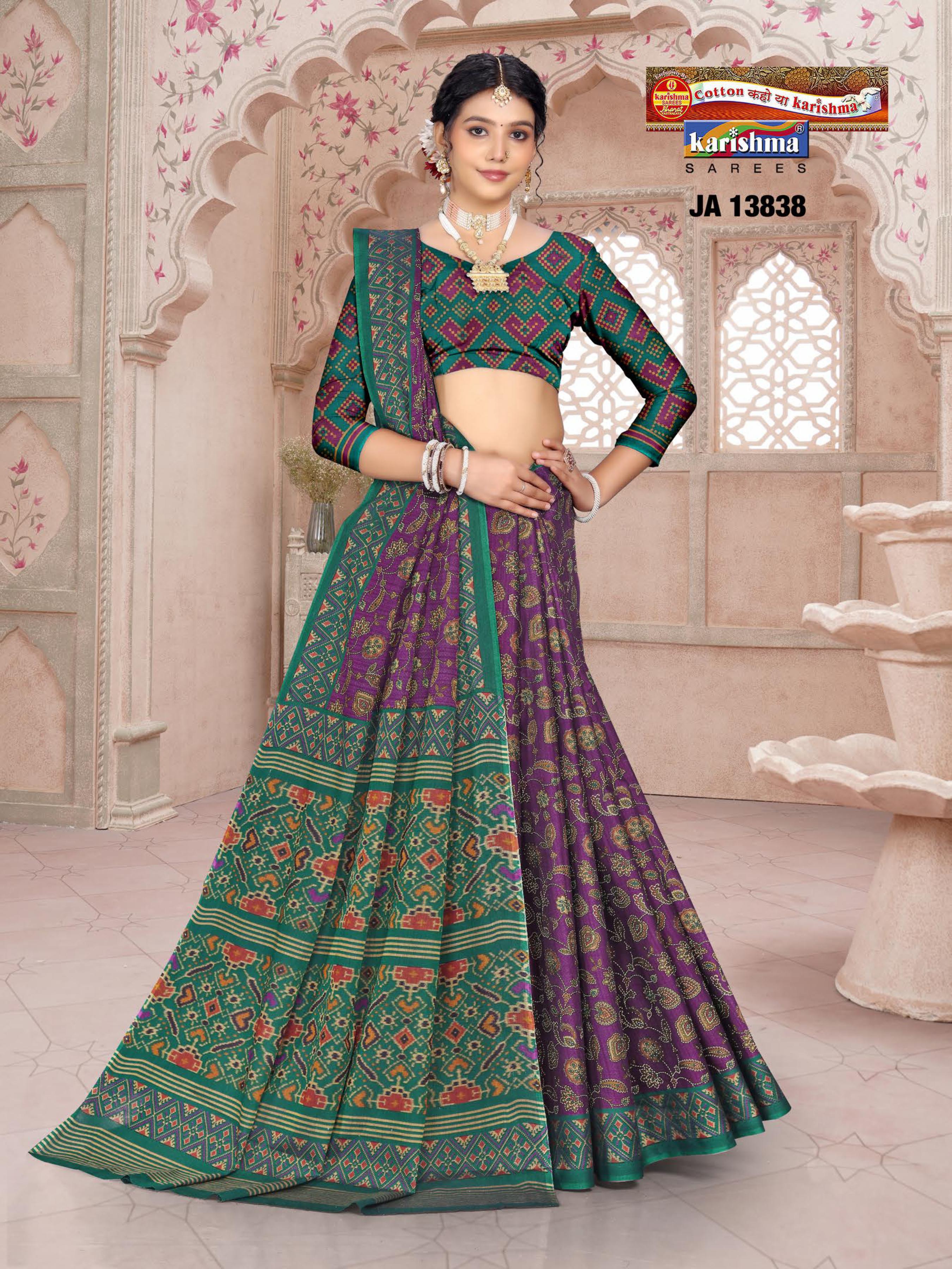 Purple Pure Cotton Muslin (Soft) Saree With Beautiful Paisely And Floral Design