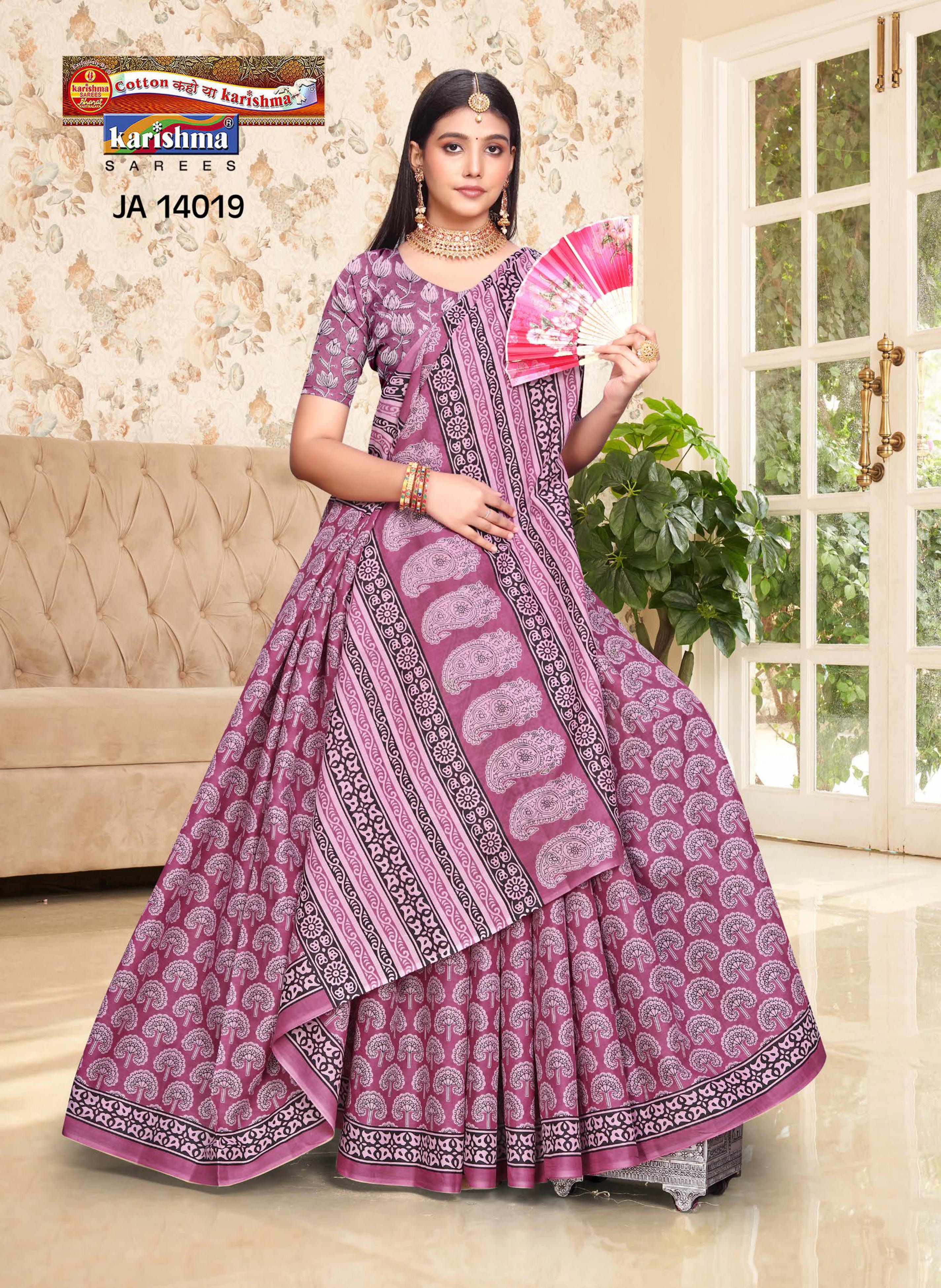 Pink Pure Cotton Malai (Soft) Saree With Modern Design