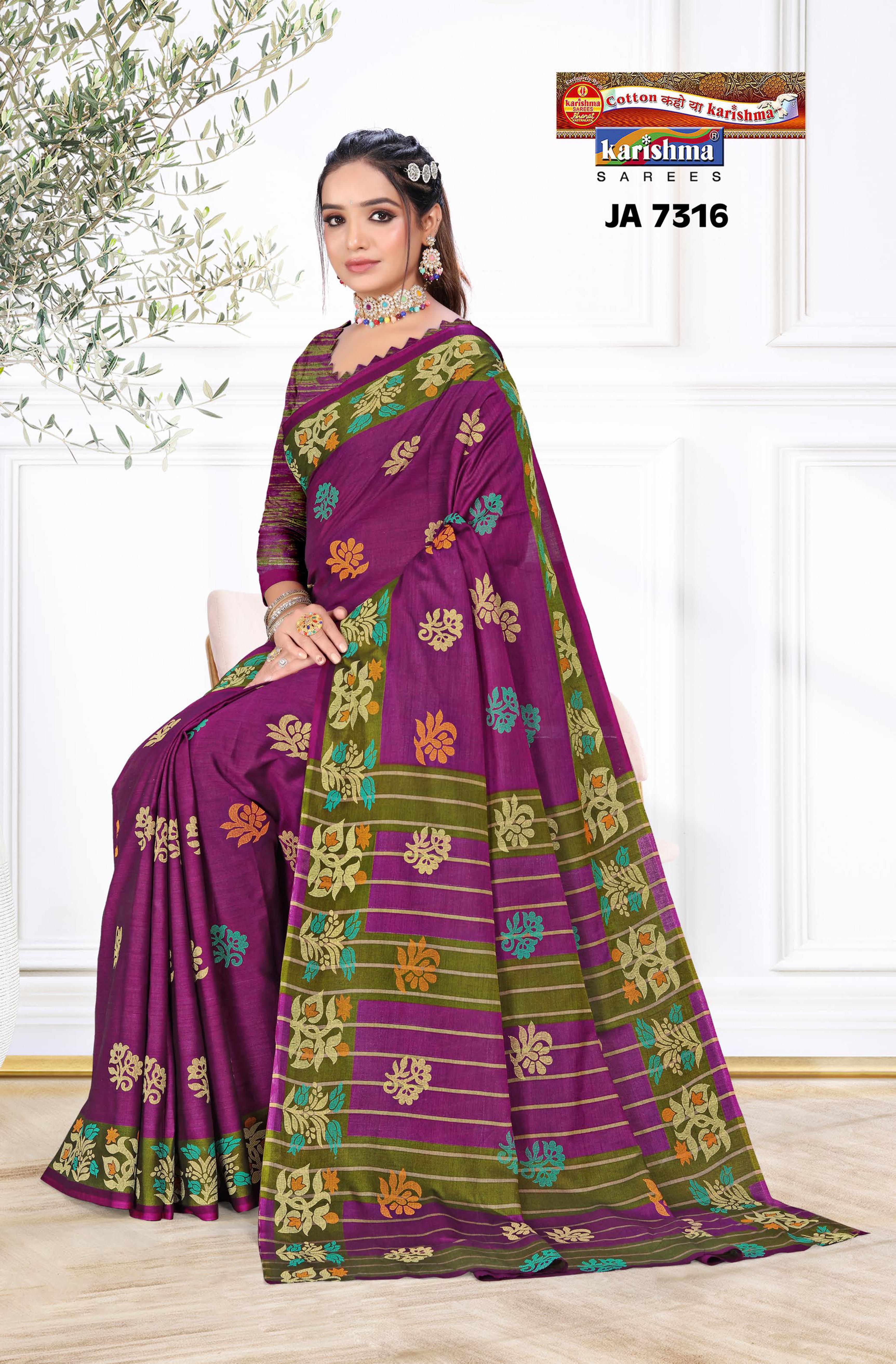 Purple Pure Cotton (Soft) Muslin With Delicate Floral Design