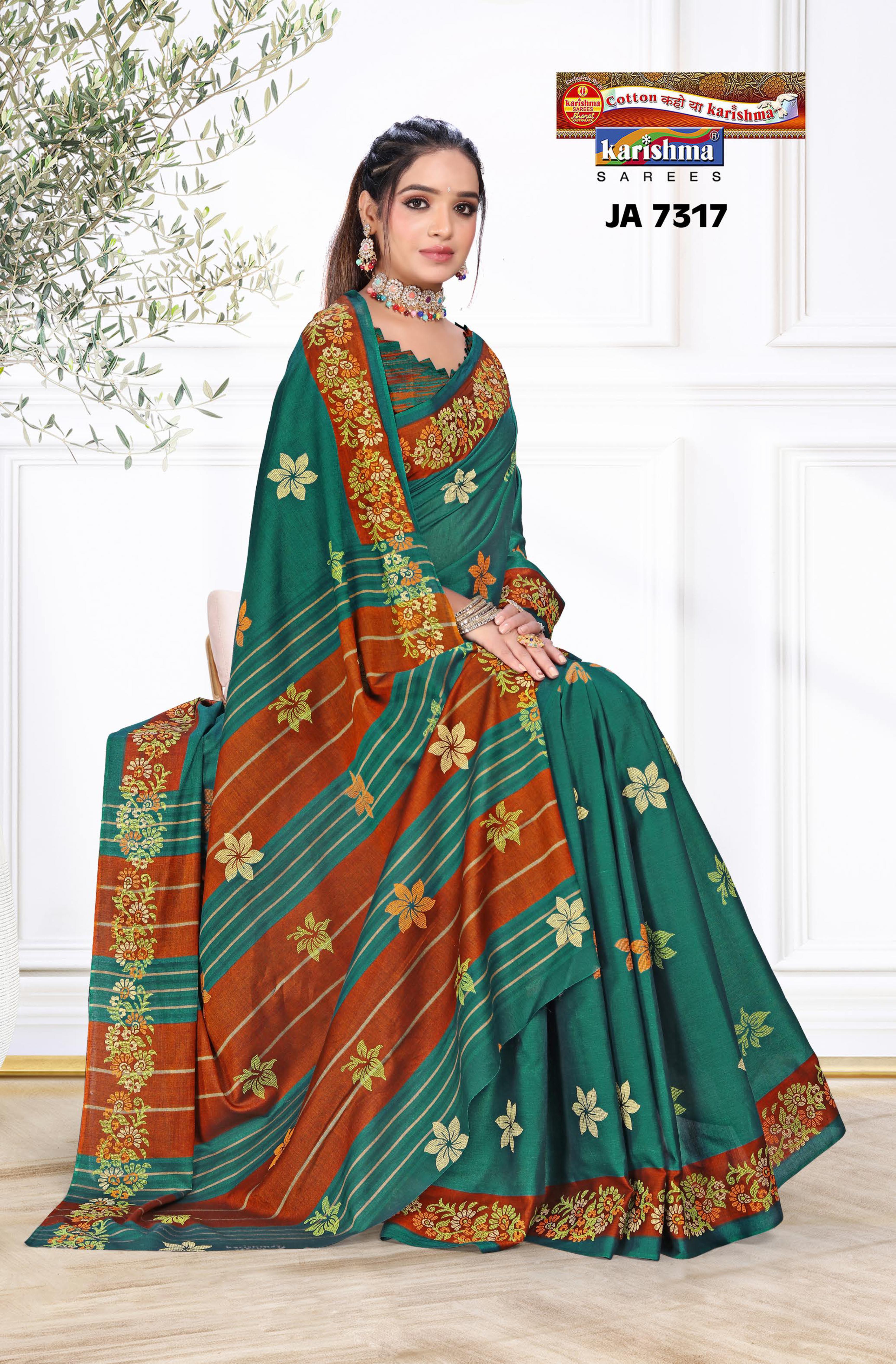 Green Pure Cotton (Soft) Muslin With Delicate Floral Design