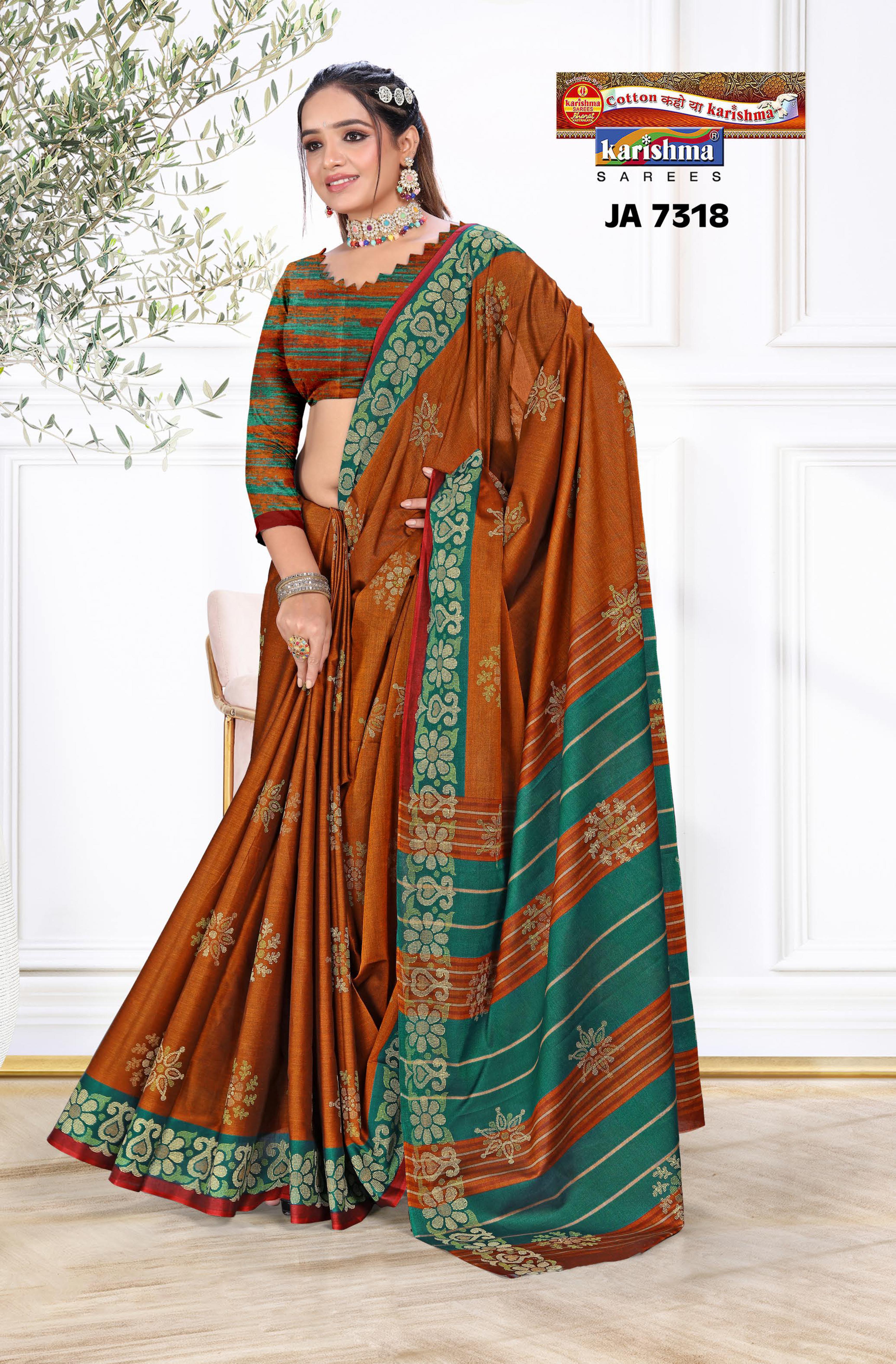 Dark Brown Pure Cotton (Soft) Muslin With Delicate Floral Design