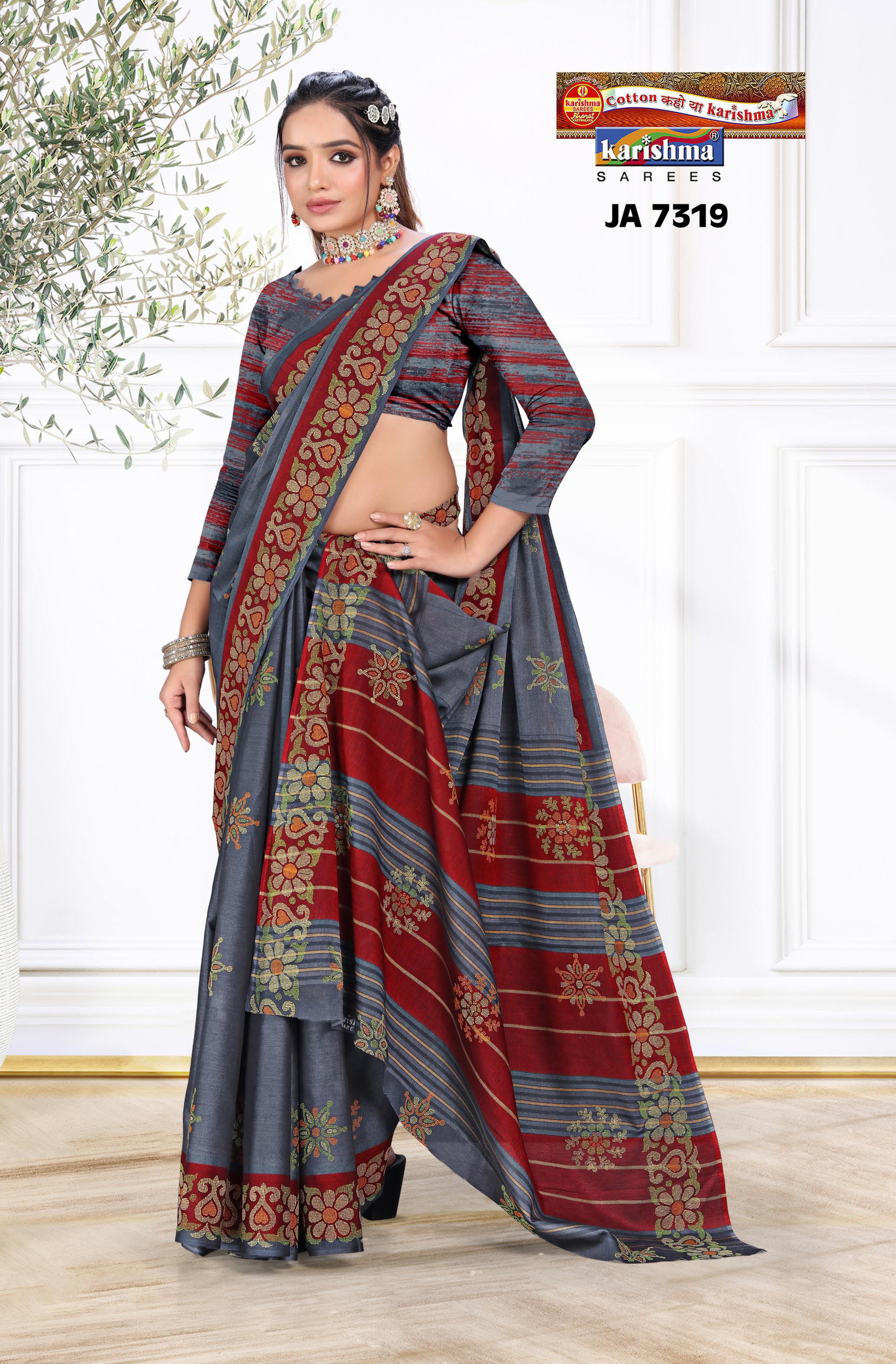 Grey Pure Cotton (Soft) Muslin With Delicate Floral Design