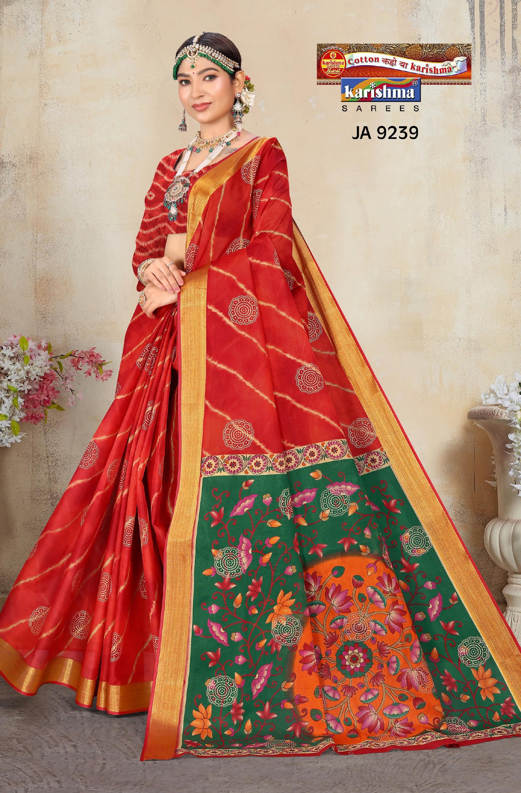 Maroon Vibrant Floral Pure Cotton Malai (Soft) Saree With Golden Accents And Beautifully Crafted Pallu