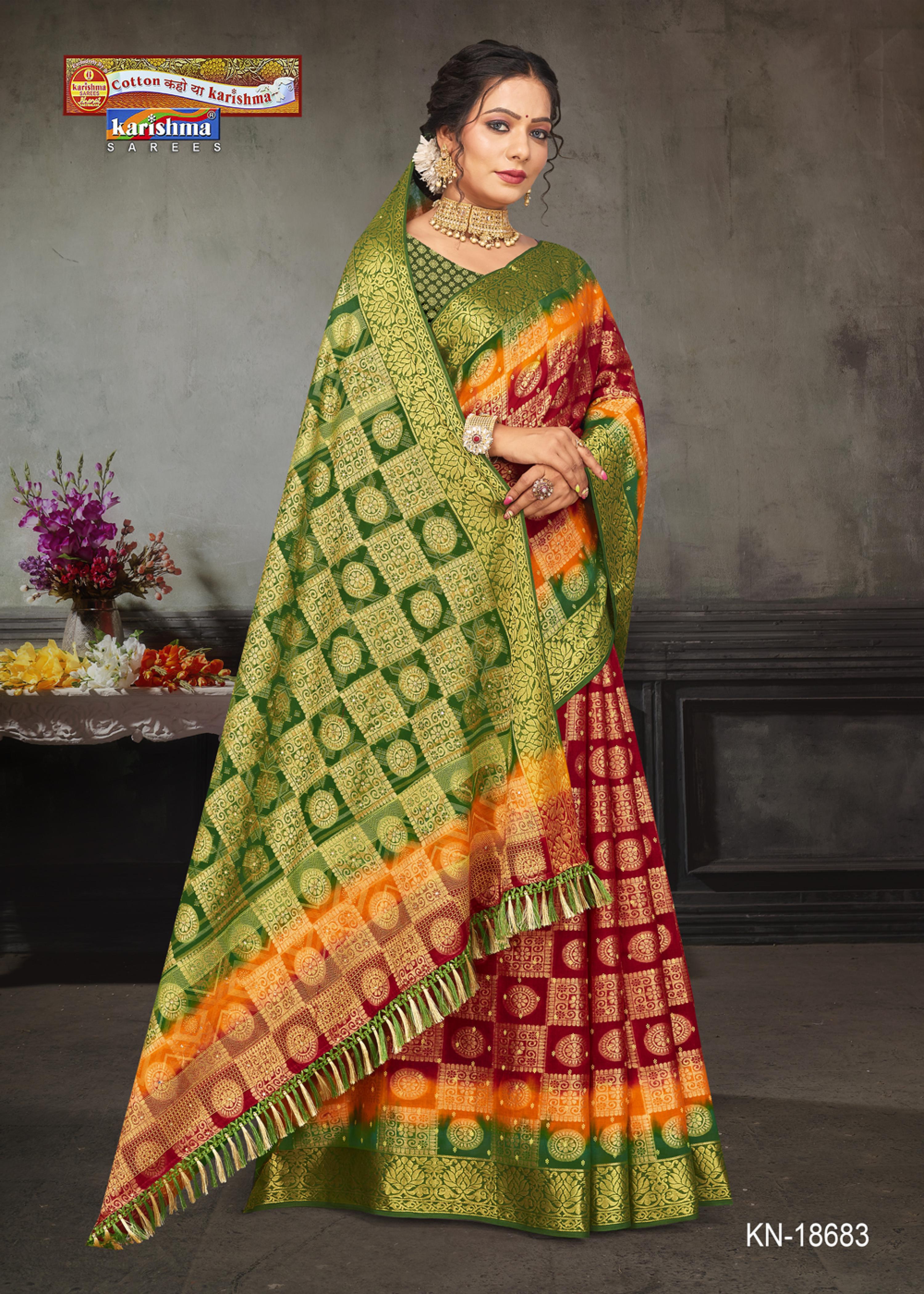 Red Traditional Banarasi Festive Zari Jacquard Heavy Cotton Saree