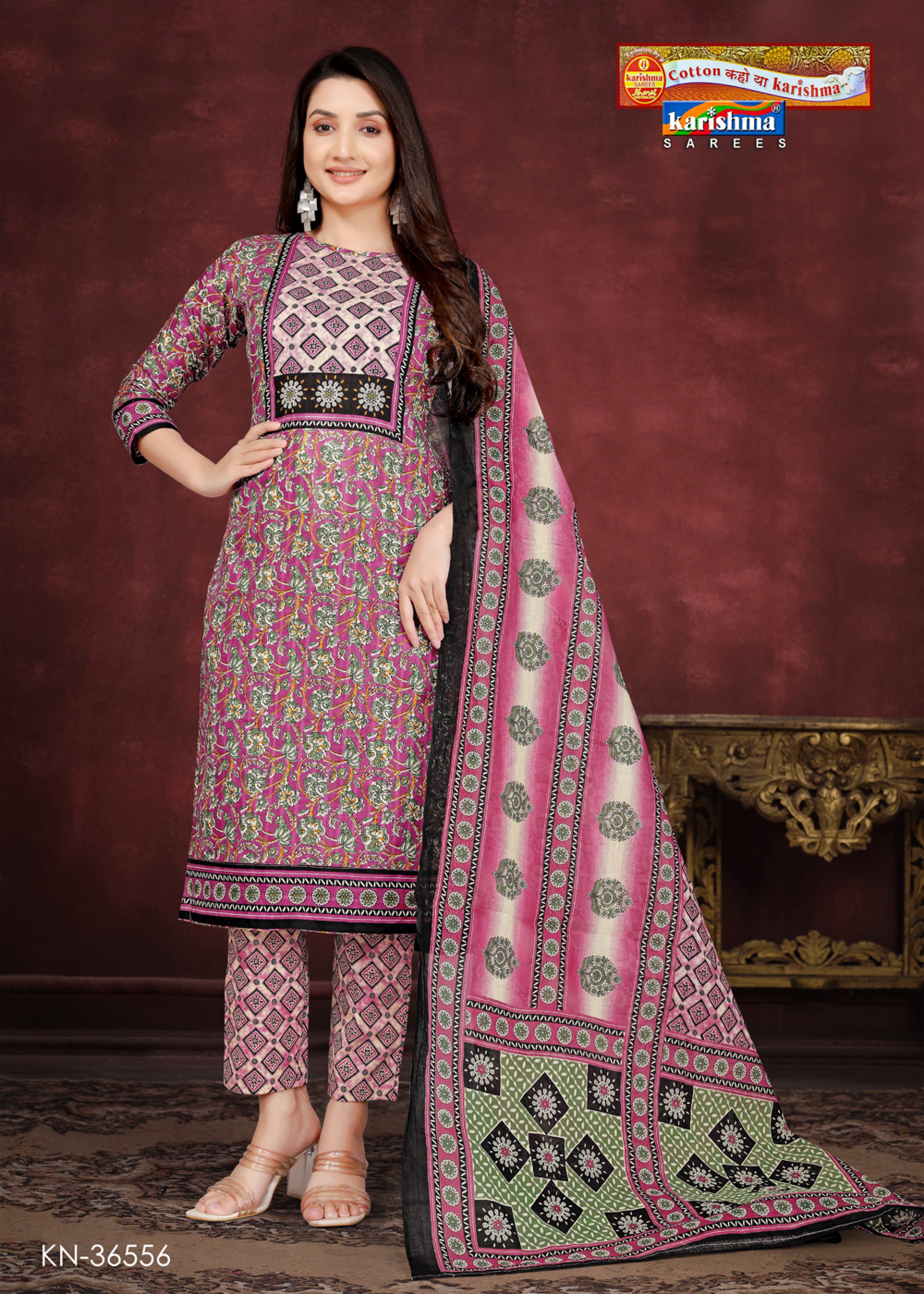 Buy Pink Handcrafted Jaipuri Hand Block Print Design Pure Cotton Unstitched Dress Material Set Shop Karishma