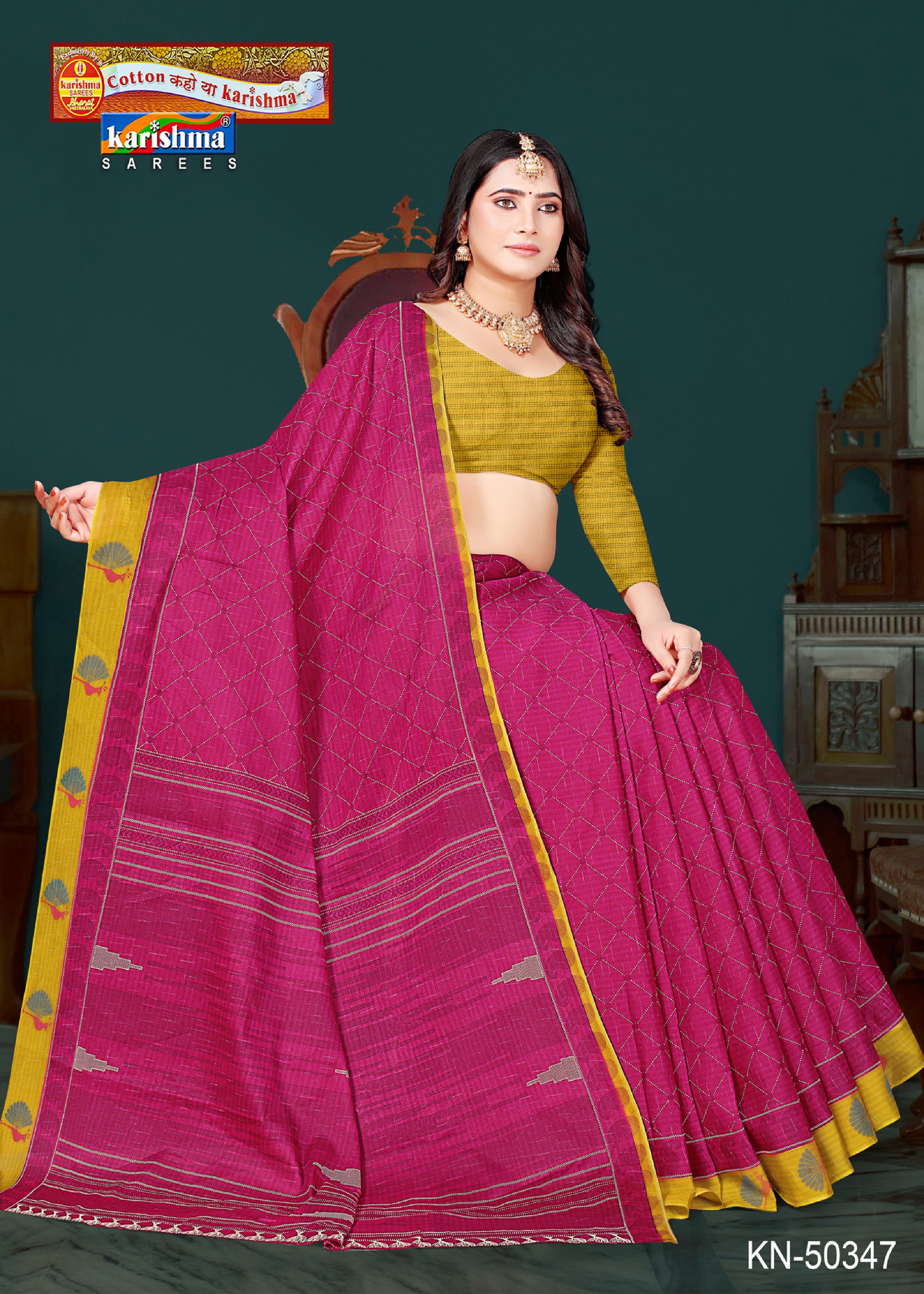 Pink Pure Cotton Mulmul (Medium Soft) Saree With Simple Design And Peacock Print On Border