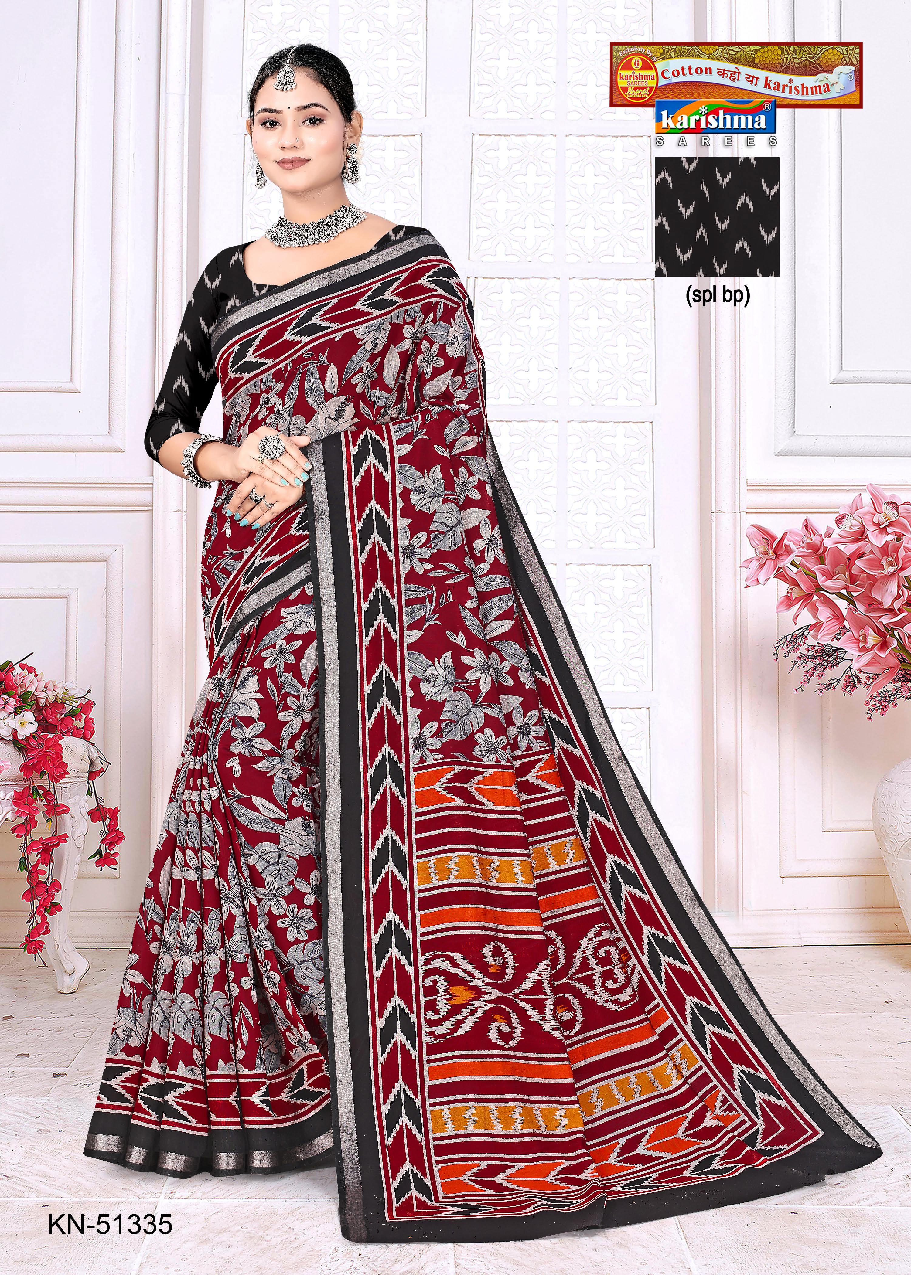 Black And White  Pure Cotton (Soft) Malai Saree With Modern Design And Simple Border