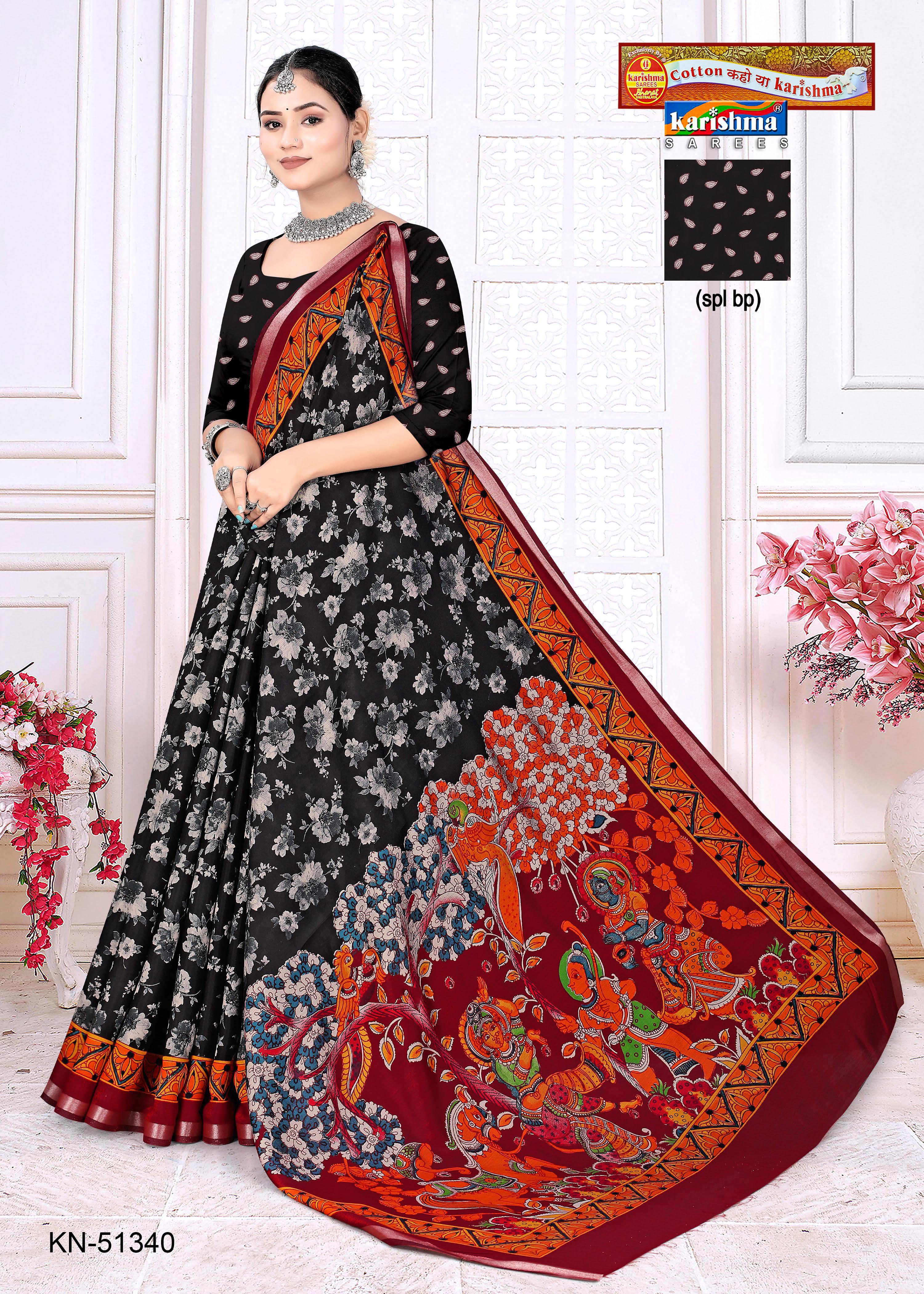 Black And White  Pure Cotton (Soft) Malai Saree With Modern Design And Simple Border