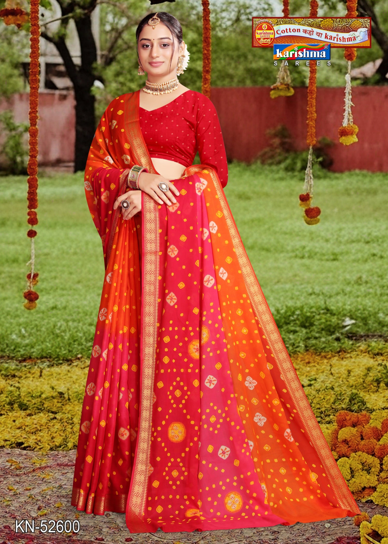 Pink Pure Cotton Muslin (Soft) Saree With Delicate Bandhani Design And Golden Border