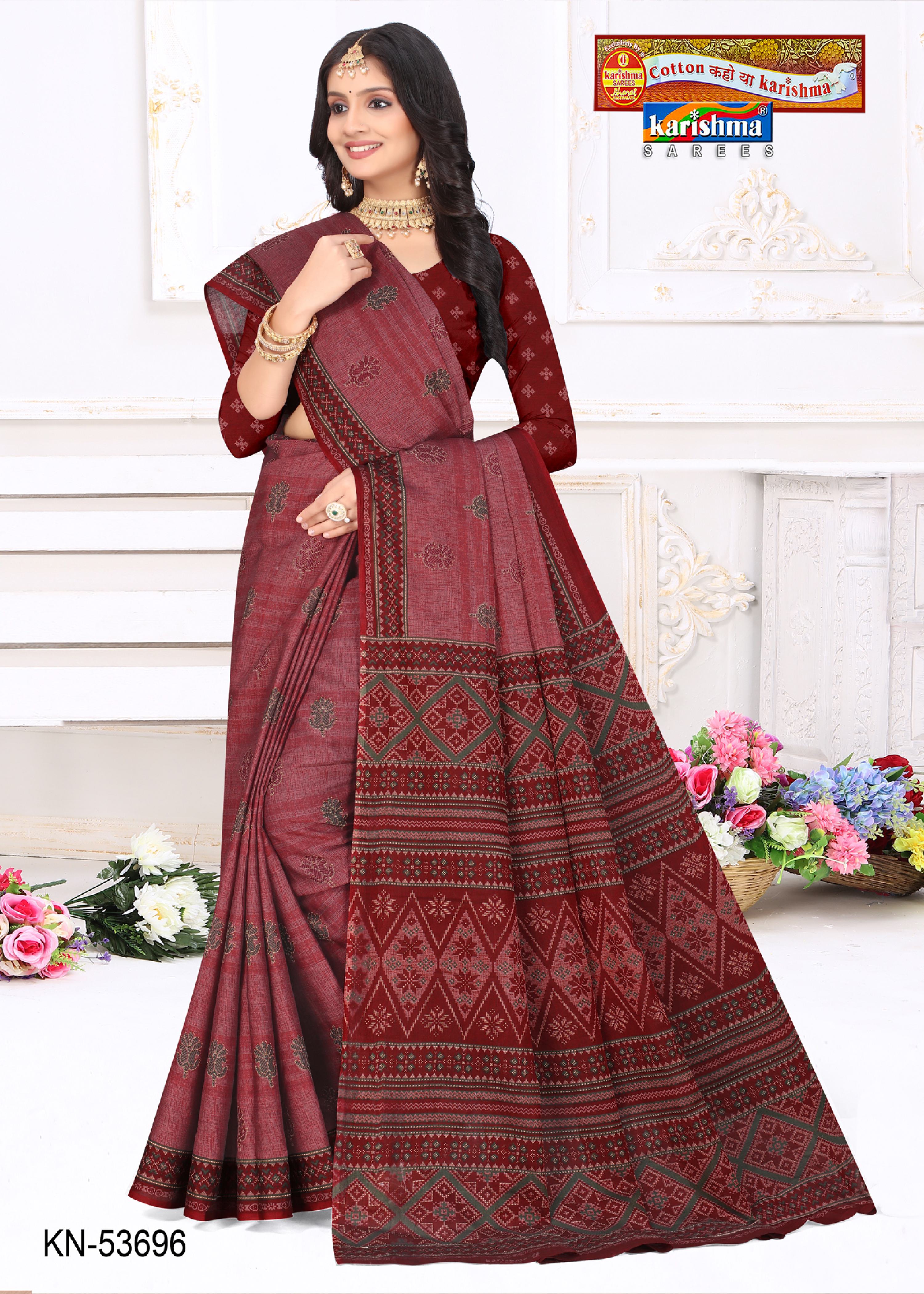 Pink Pure Cotton Muslin (Soft) Saree With Elegant Design