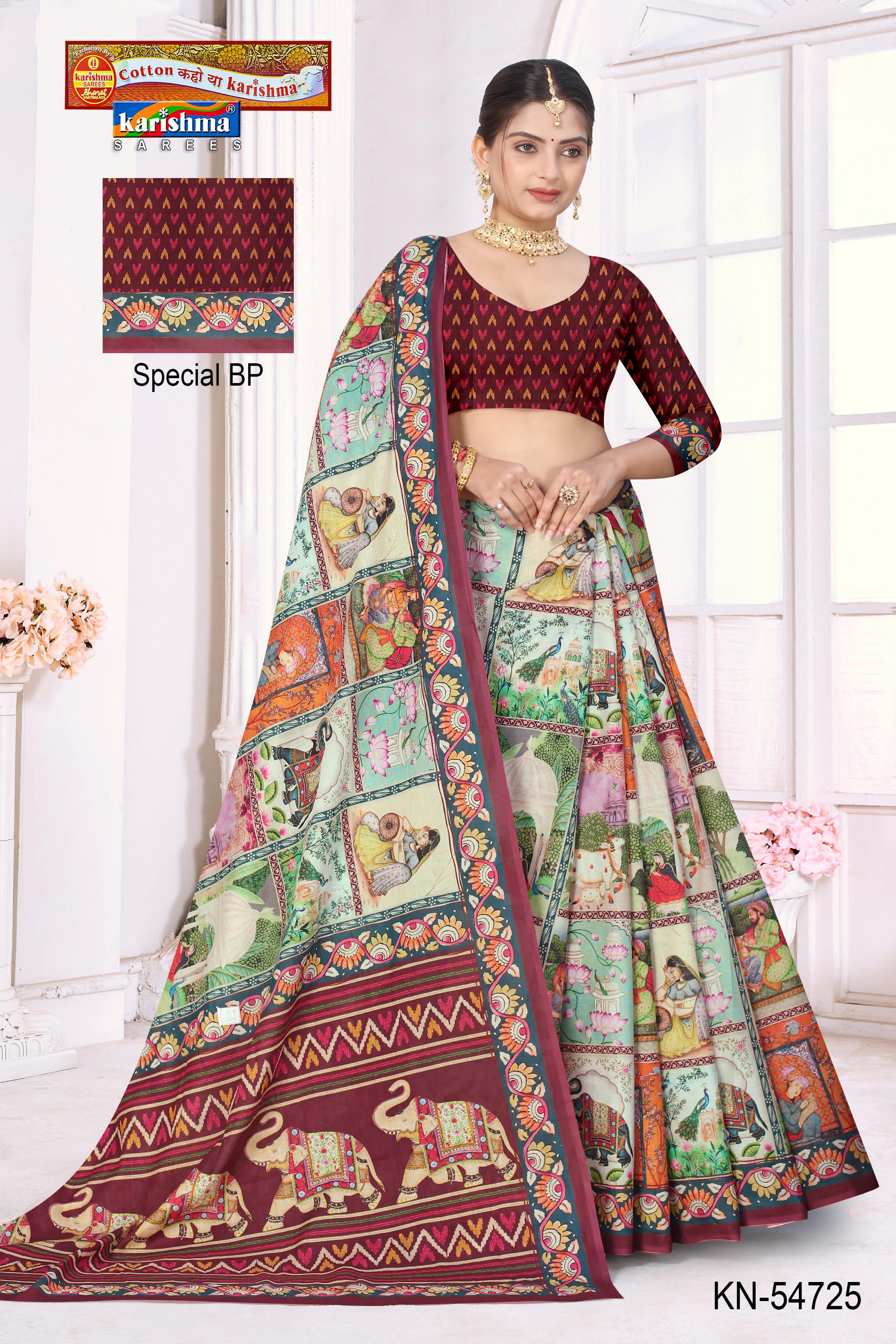 Green Pure Cotton (Soft) Malai Saree With Figure Print And Intricate Pallu