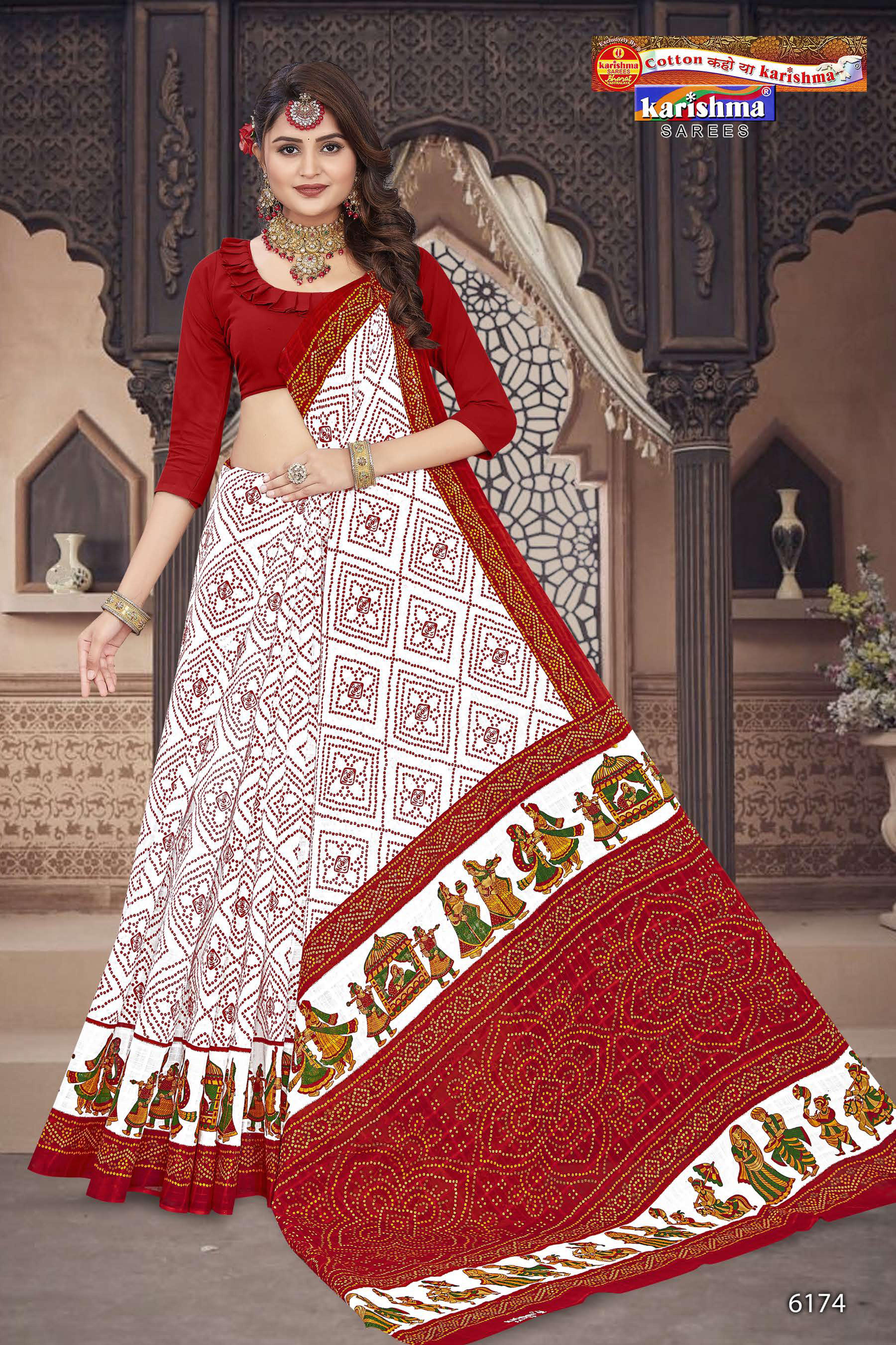 Traditional Shaadi Handloom Orissa White Red Colour Bandhani Design Soft Mulmul Pure Cotton Saree without Blouse Piece