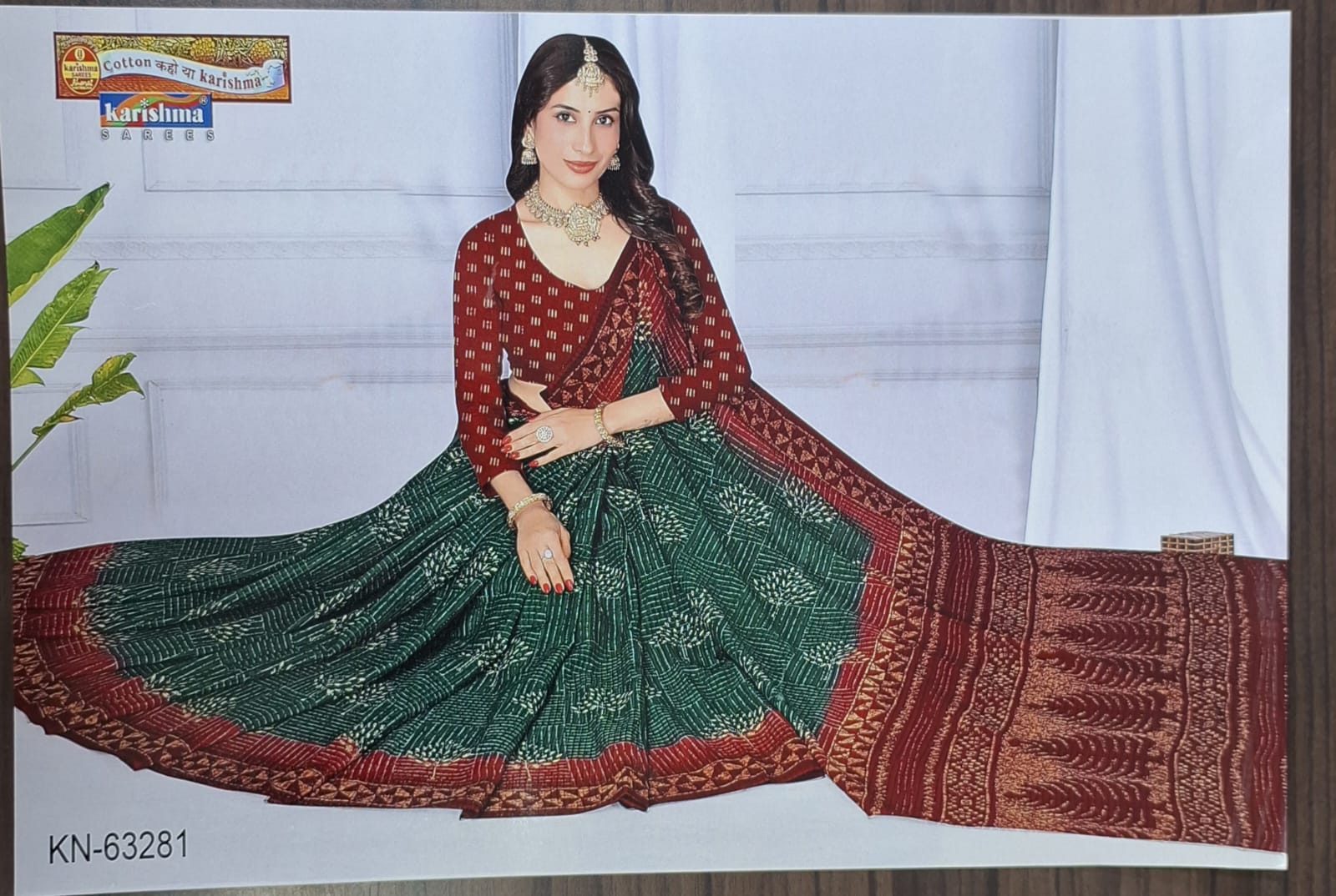 Green And Pink Pure Cotton Malai (Soft) Saree With Tie Die Effect And Modern Batik Design