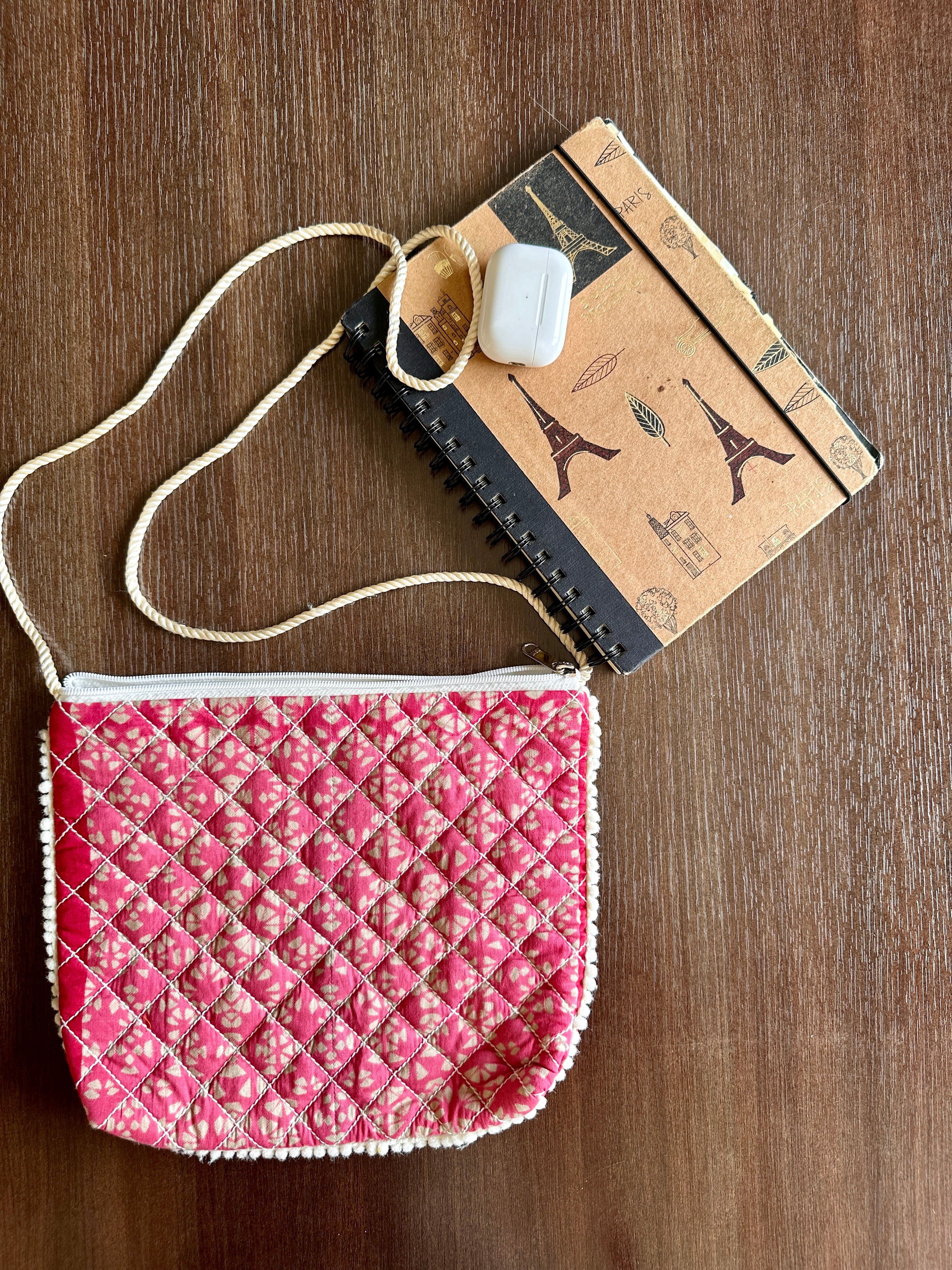 Sustainable Eco-friendly Pure Cotton Printed Crossbody Sling Bags