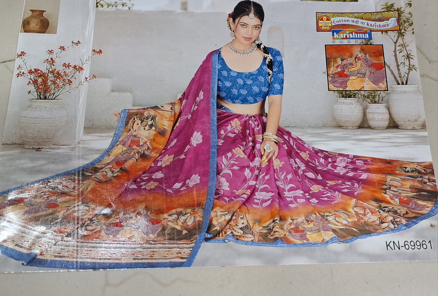 Orange Pure Cotton Malai (Soft) Saree With Beautiful Desigen