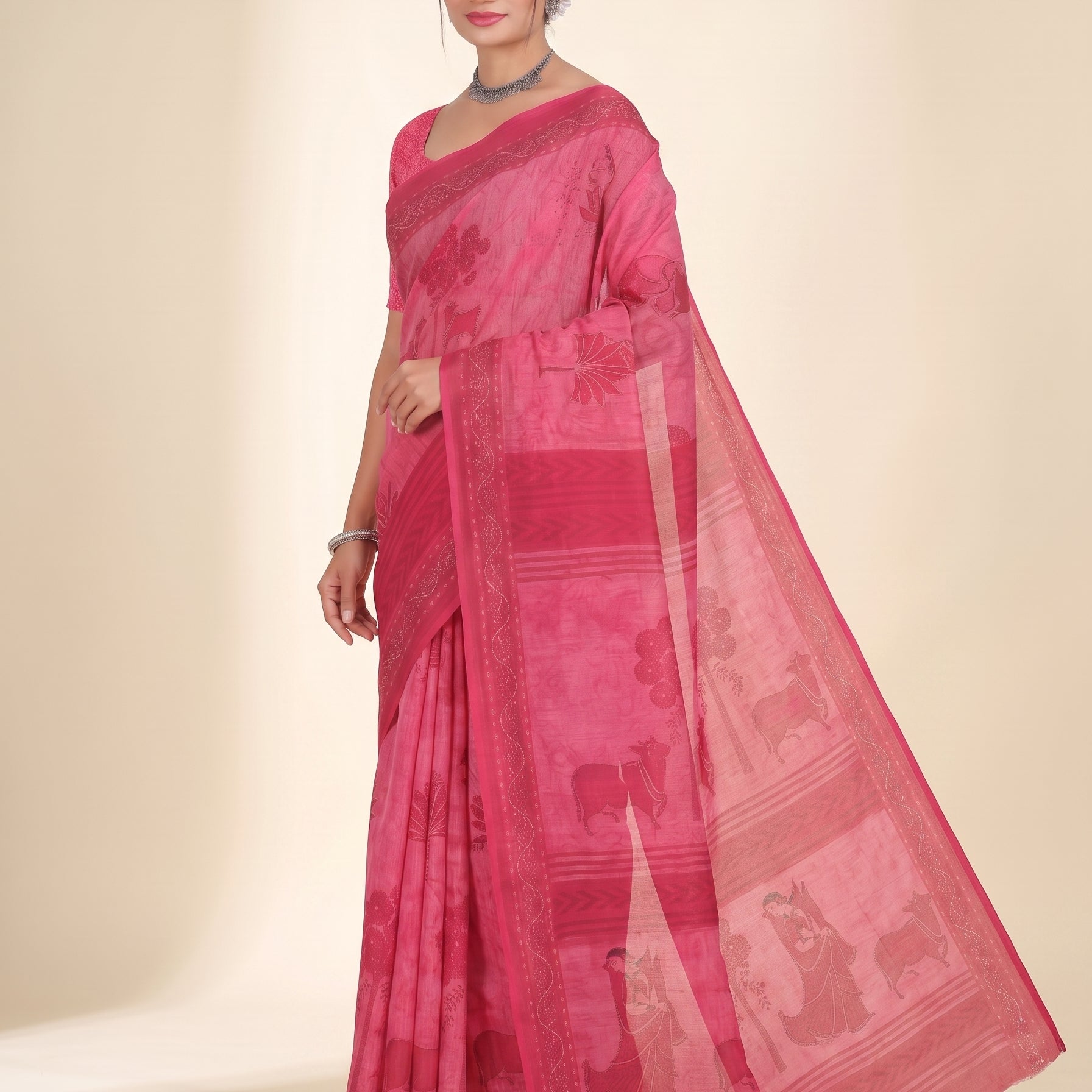 Side drape [sku:K-1342-ROSE-PINK]