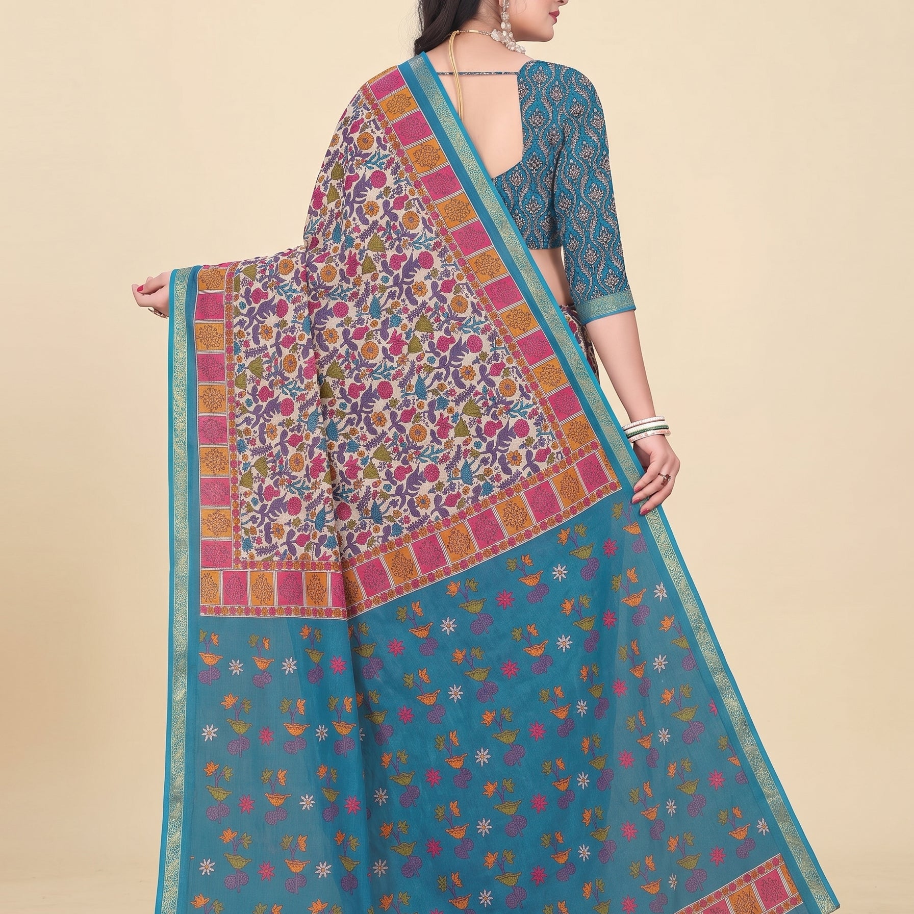 Shared back pallu [sku:JA 14294]