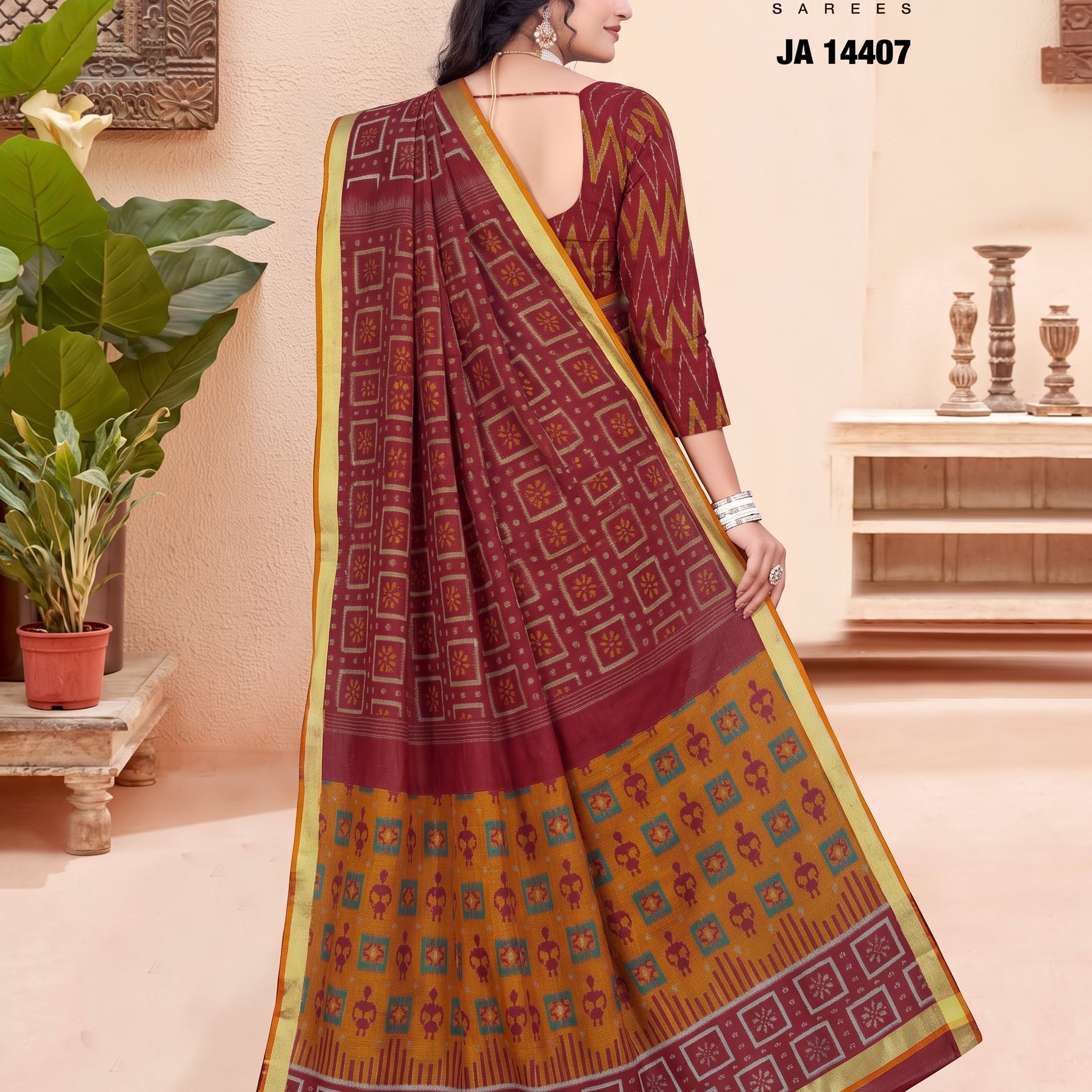 Shared back pallu [sku:JA-14407]