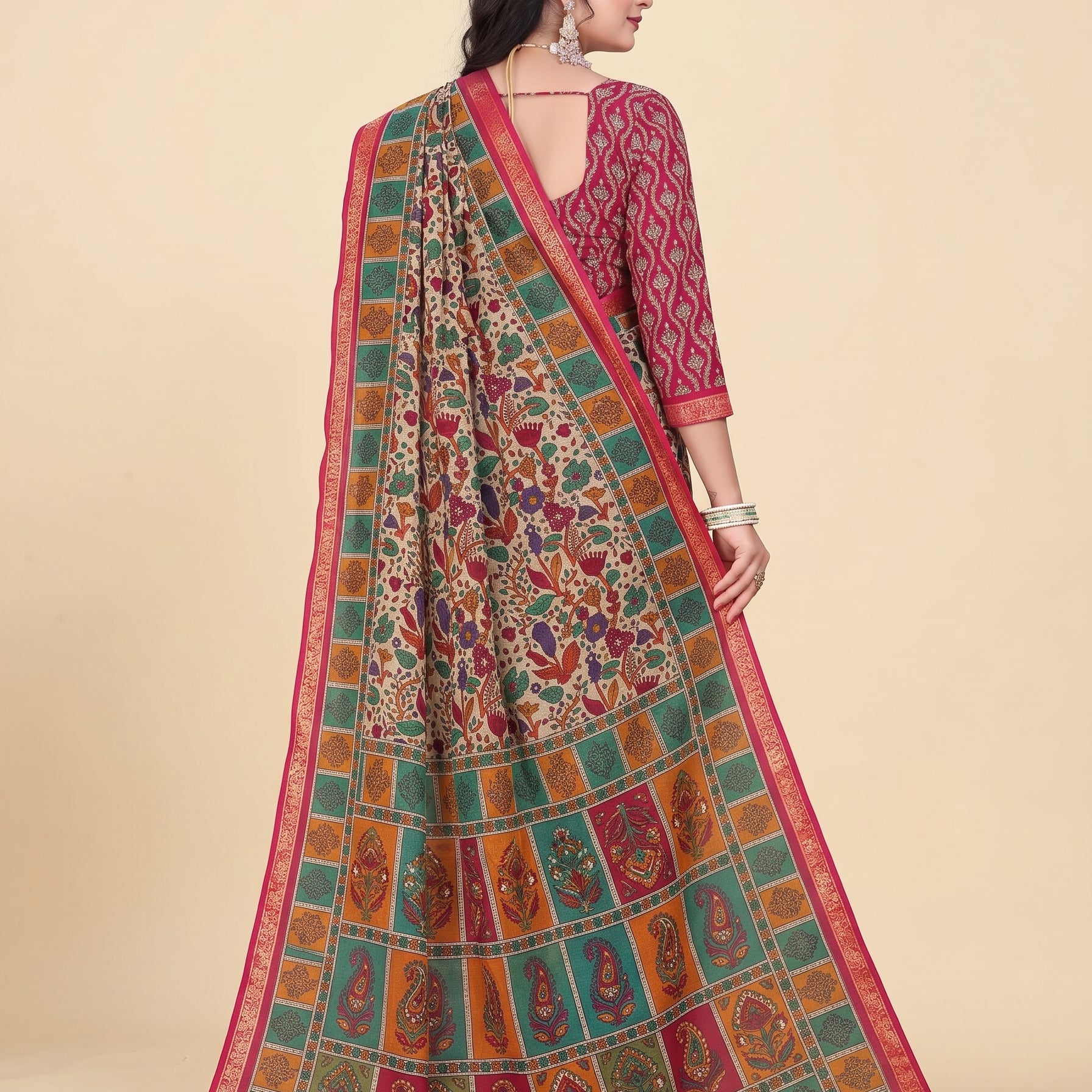Shared back pallu [sku:JA 14297]
