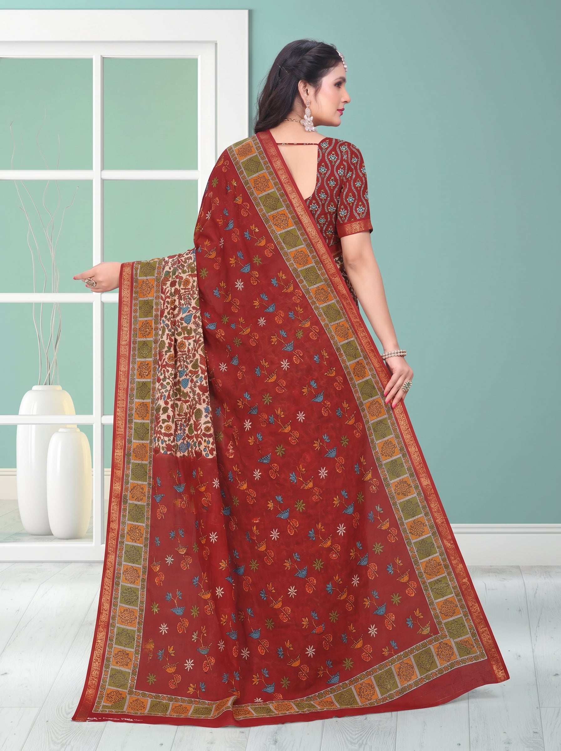 Shared back pallu [sku:JA 14295]