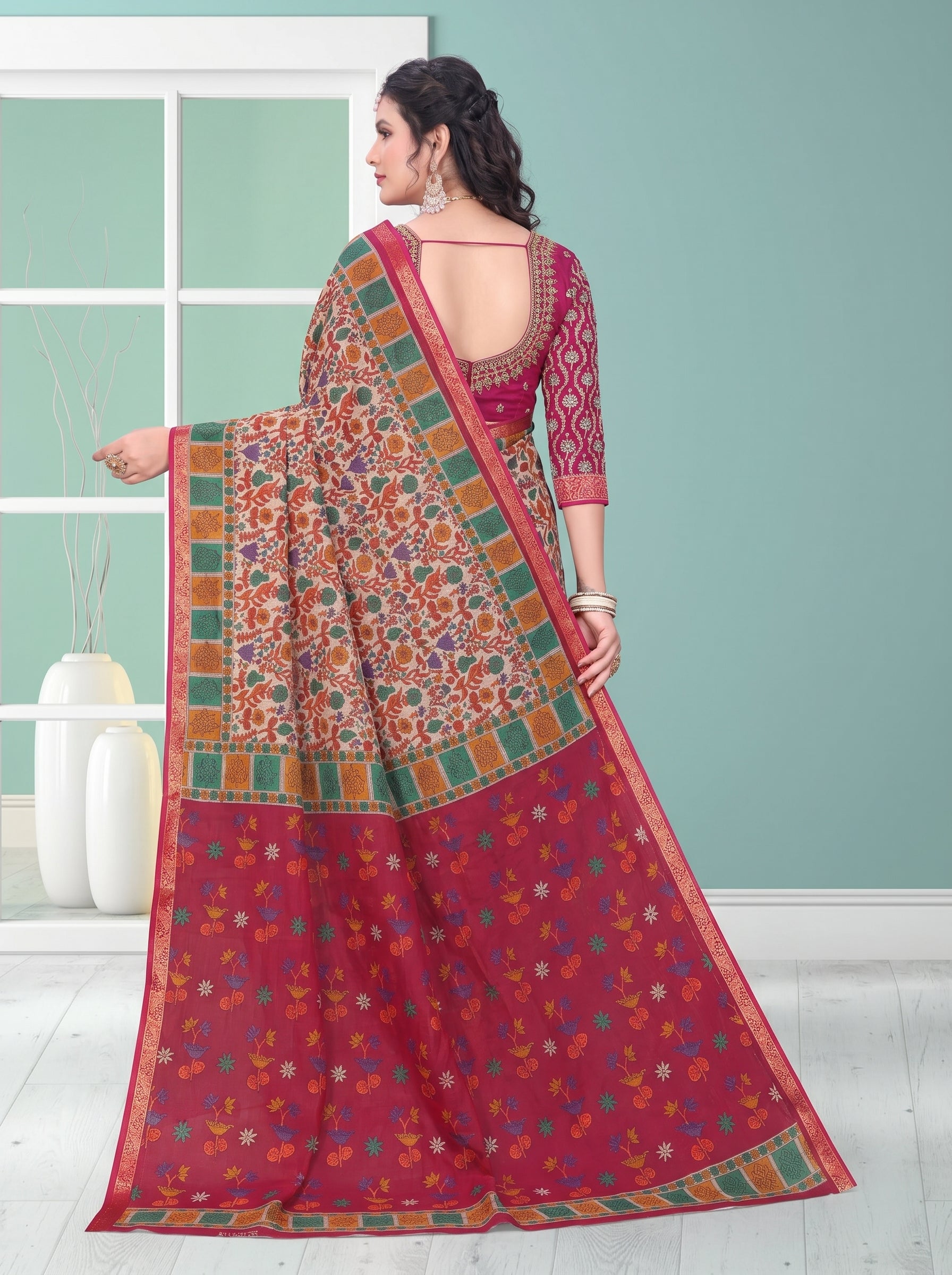 Shared back pallu [sku:JA 14293]