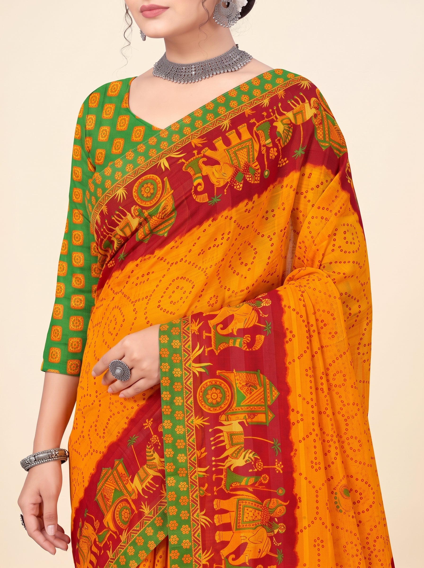 Shared pallu close-up [sku:KN-68491]