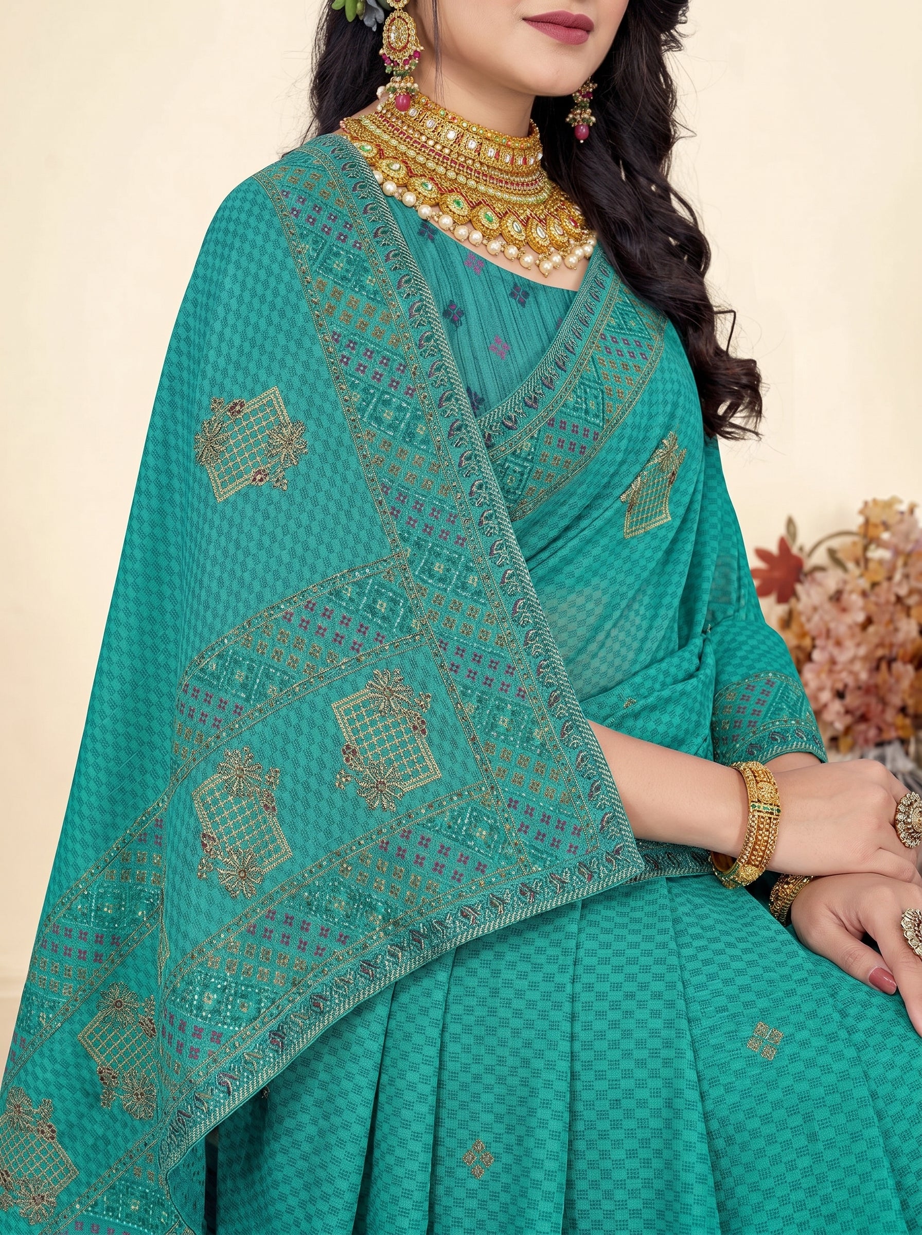 Shared pallu close-up [sku:BV-18644]