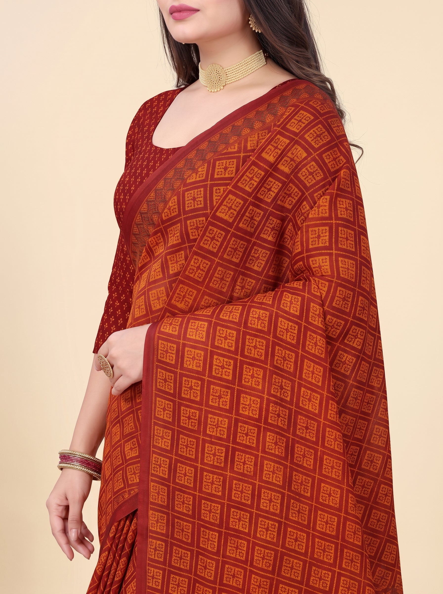 Shared pallu close-up [sku:KN-8720]