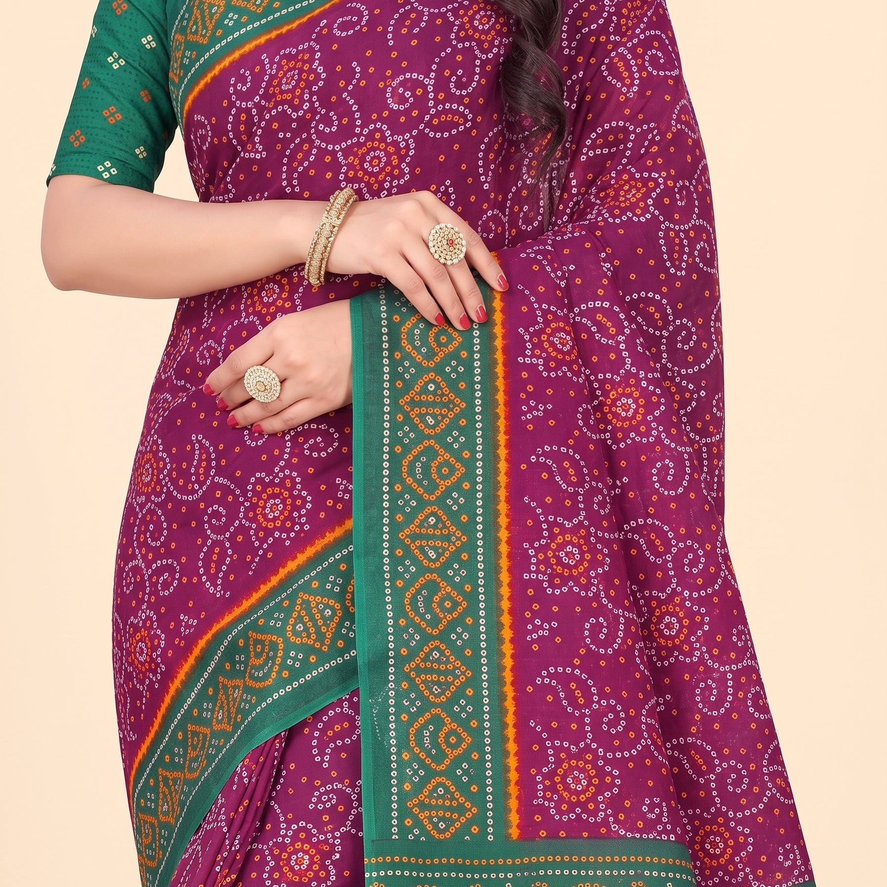 Shared pallu close-up [sku:KN-51893]