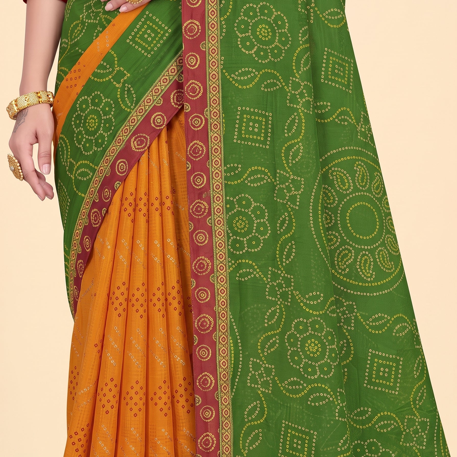 Shared pallu close-up [sku:KN-15664]